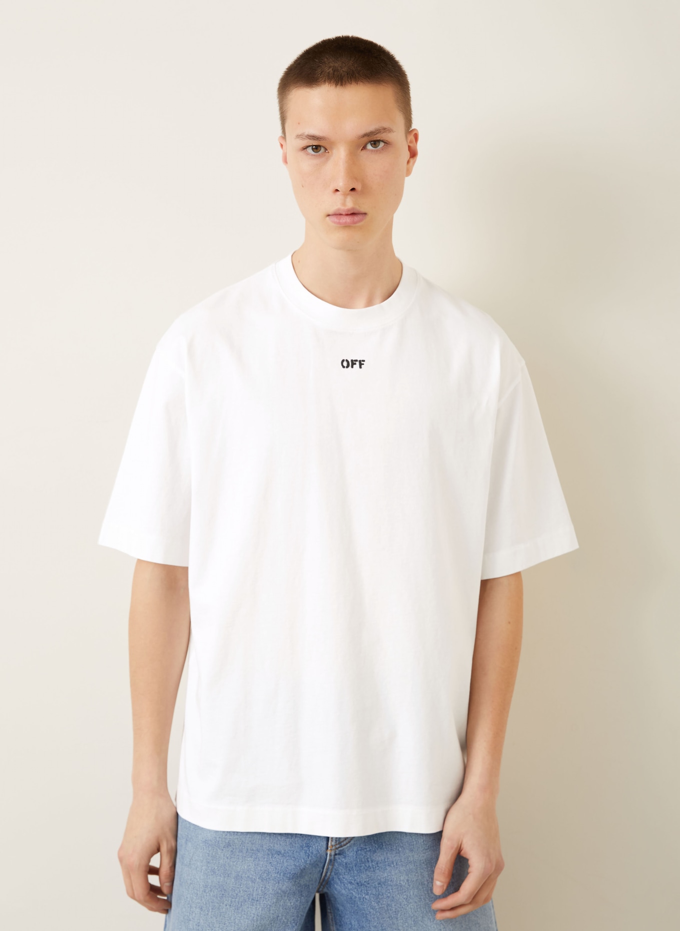 Off-White T-Shirt: WEISS