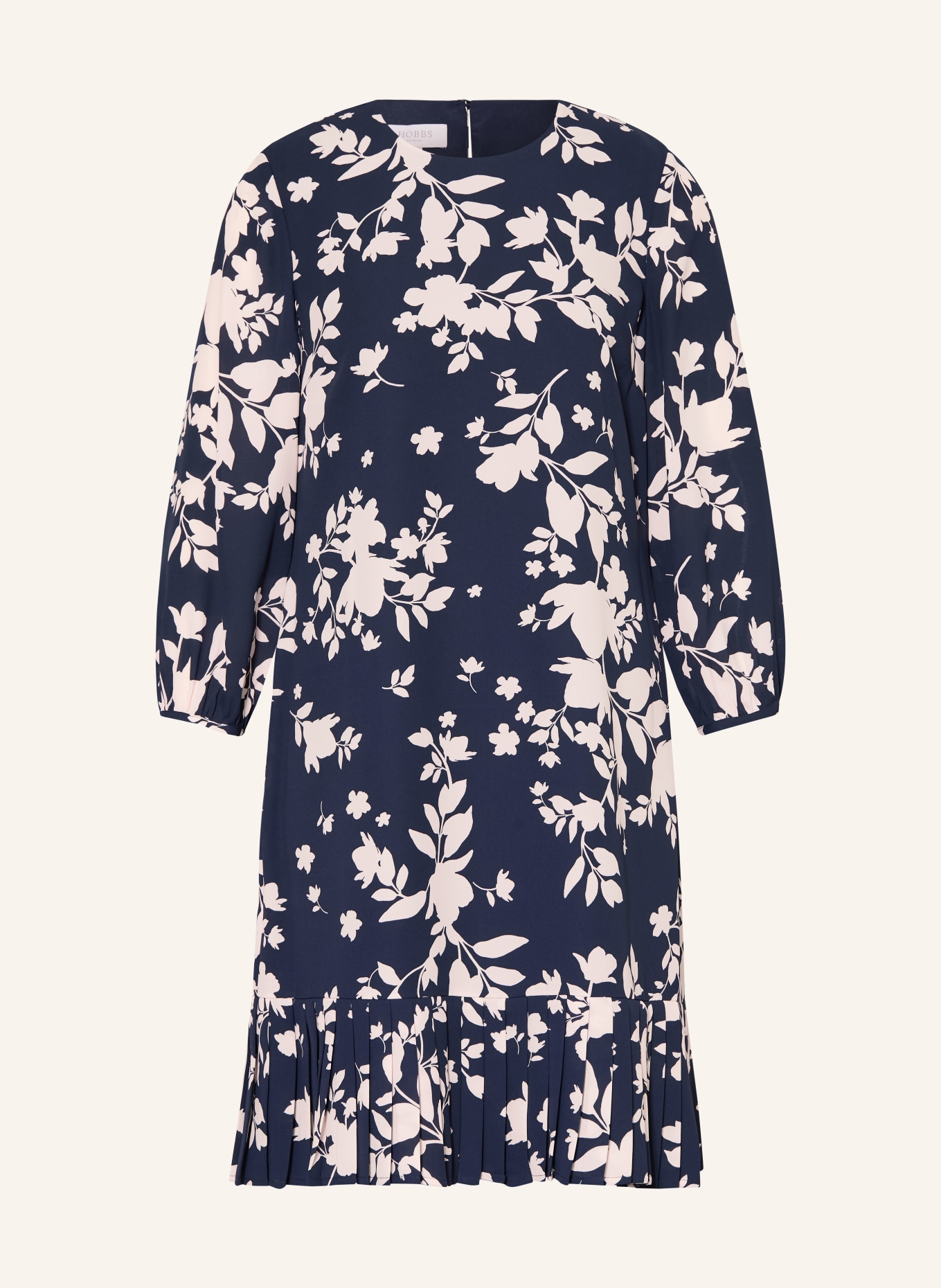 HOBBS LIANA dress: DARK BLUE / LIGHT GRAY