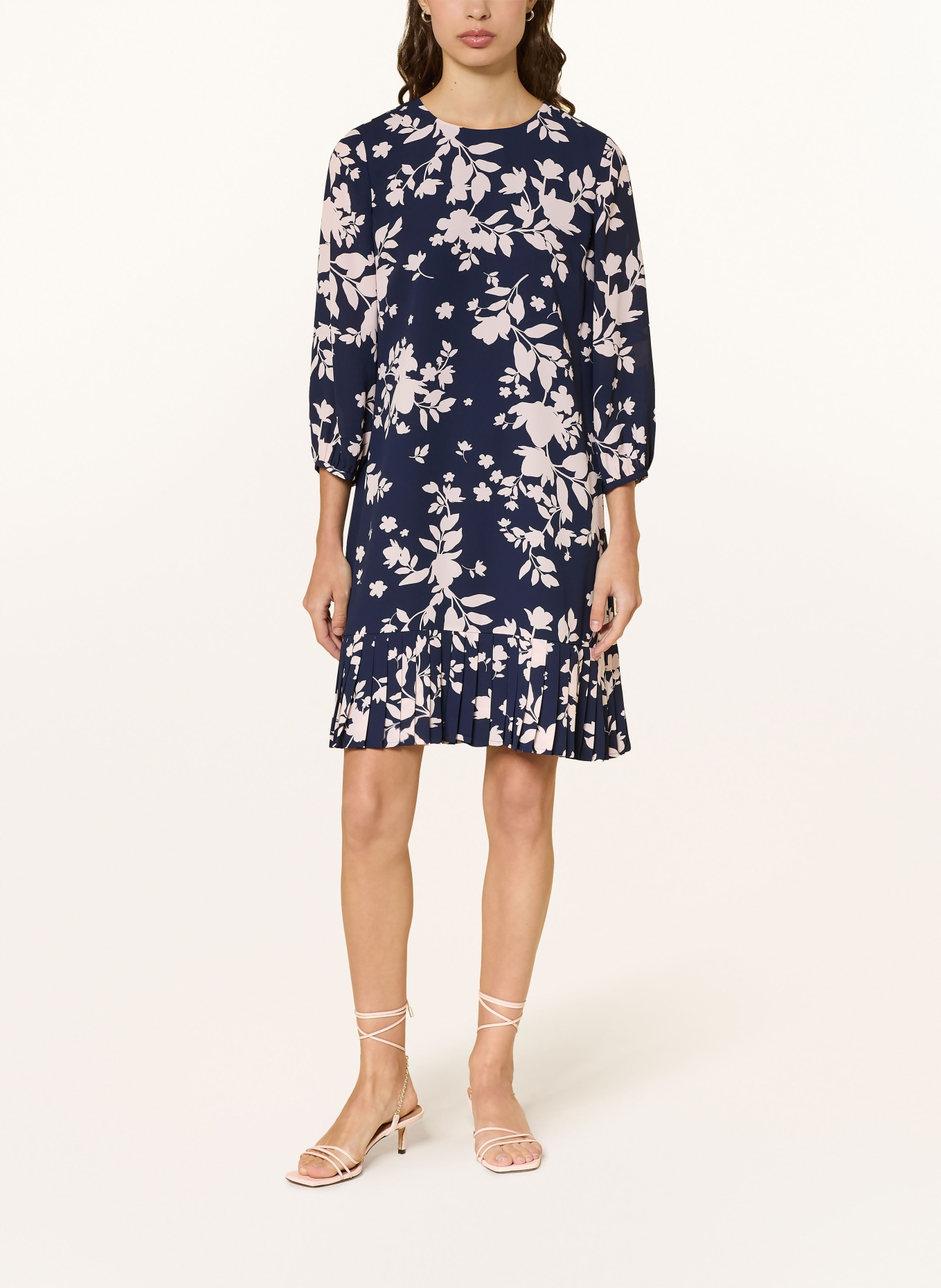 HOBBS LIANA dress: DARK BLUE / LIGHT GRAY