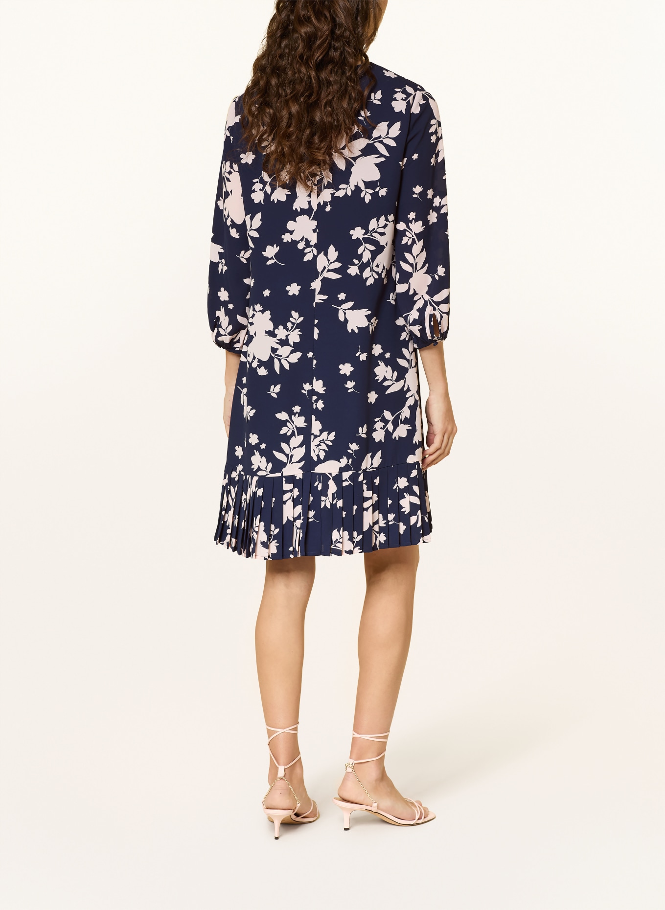 HOBBS LIANA dress: DARK BLUE / LIGHT GRAY