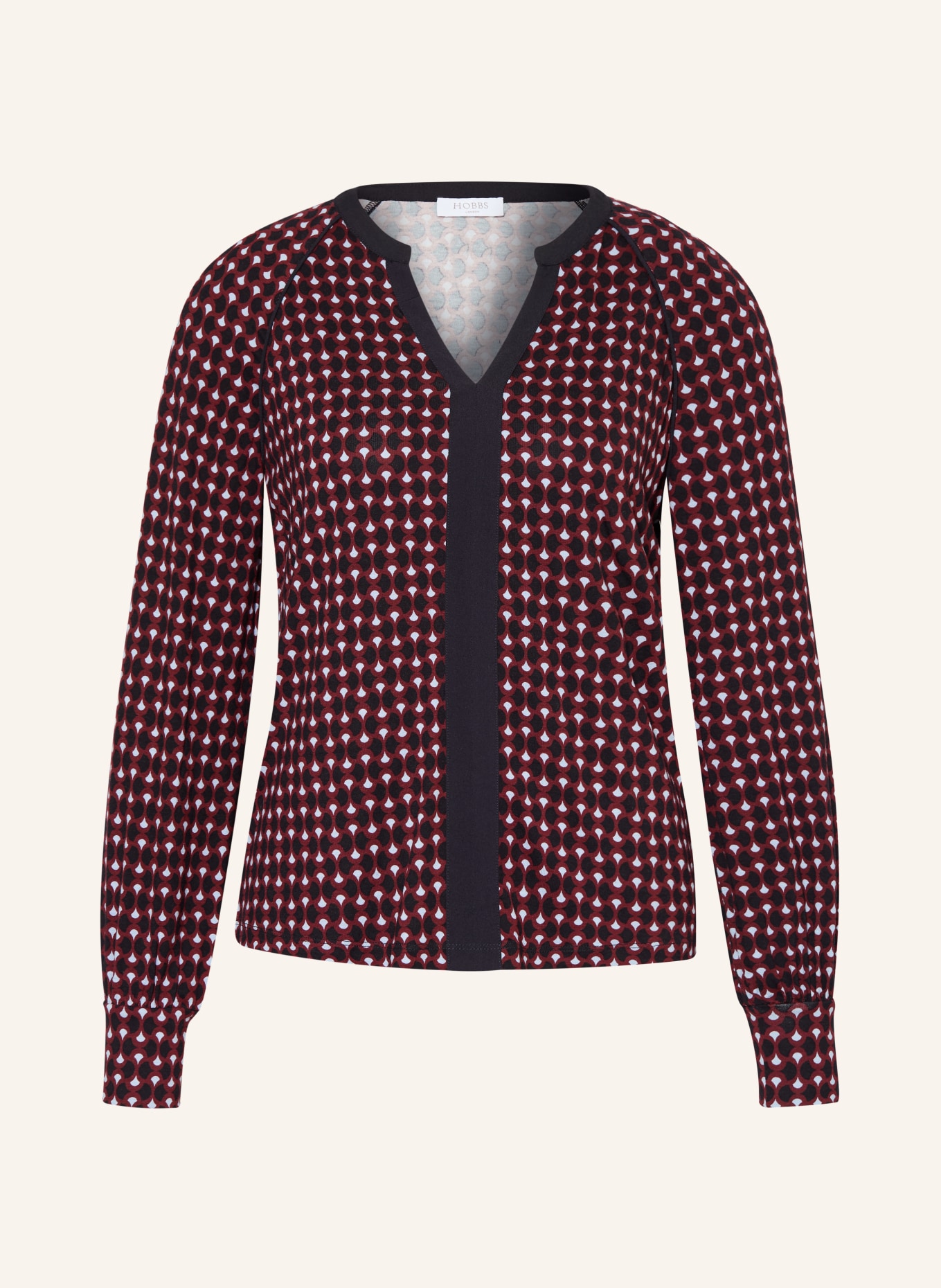 HOBBS Blůza ZELIA: ČERVENÁ / TMAVĚ MODRÁ / TMAVĚ MODRÁ