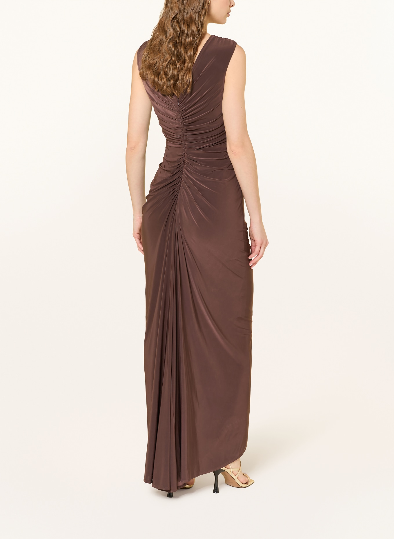 Phase Eight Jerseykleid DELANEY in Wickeloptik: DUNKELBRAUN