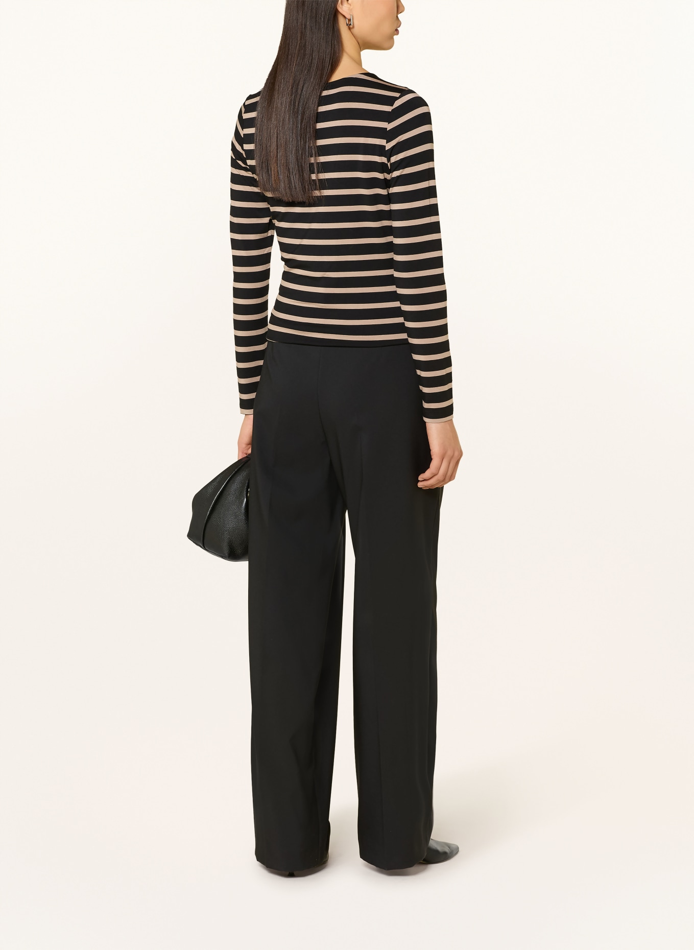 Phase Eight Koszulka z długim rękawem EVERLY: CZARNY / JASNOBRĄZOWY