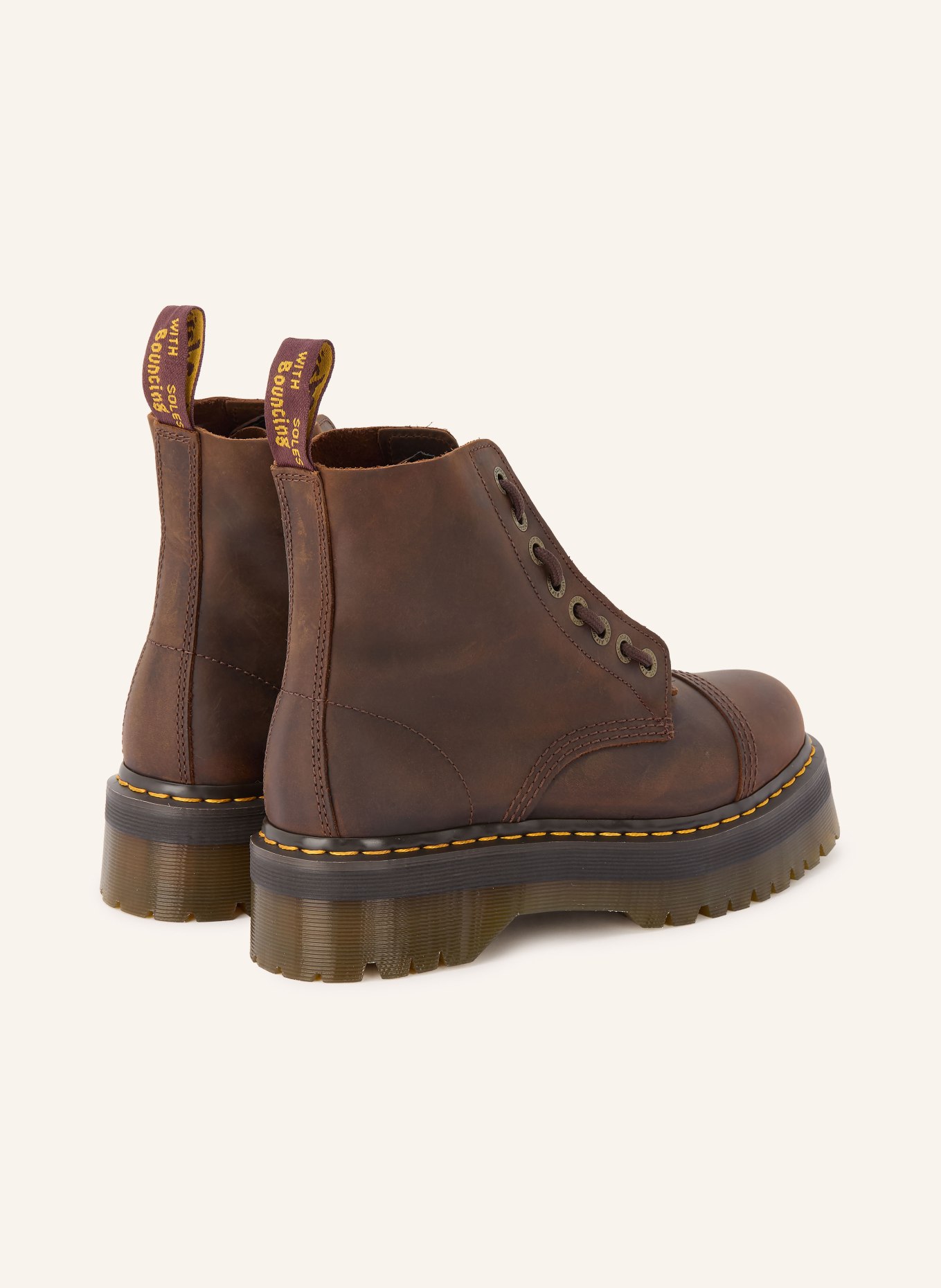 Dr. Martens Bottes à lacets SINCLAIR: MARRON FONCÉ
