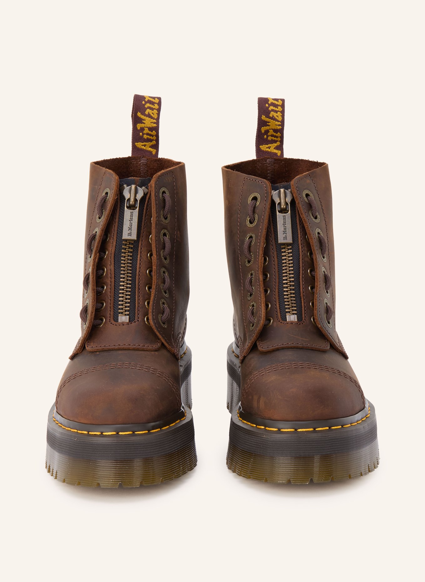 Dr. Martens Bottes à lacets SINCLAIR: MARRON FONCÉ