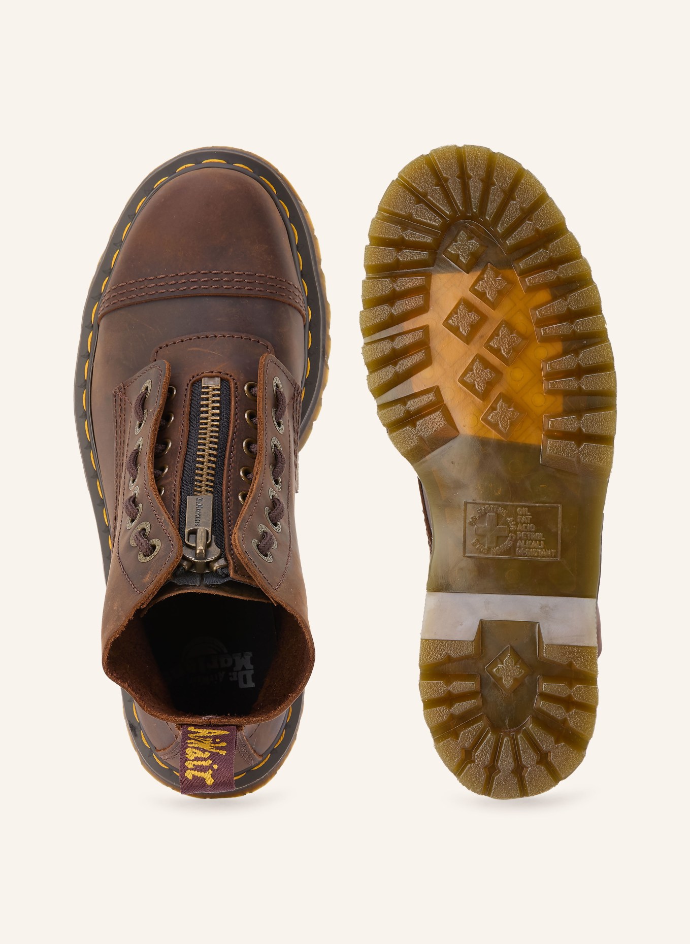 Dr. Martens Bottes à lacets SINCLAIR: MARRON FONCÉ