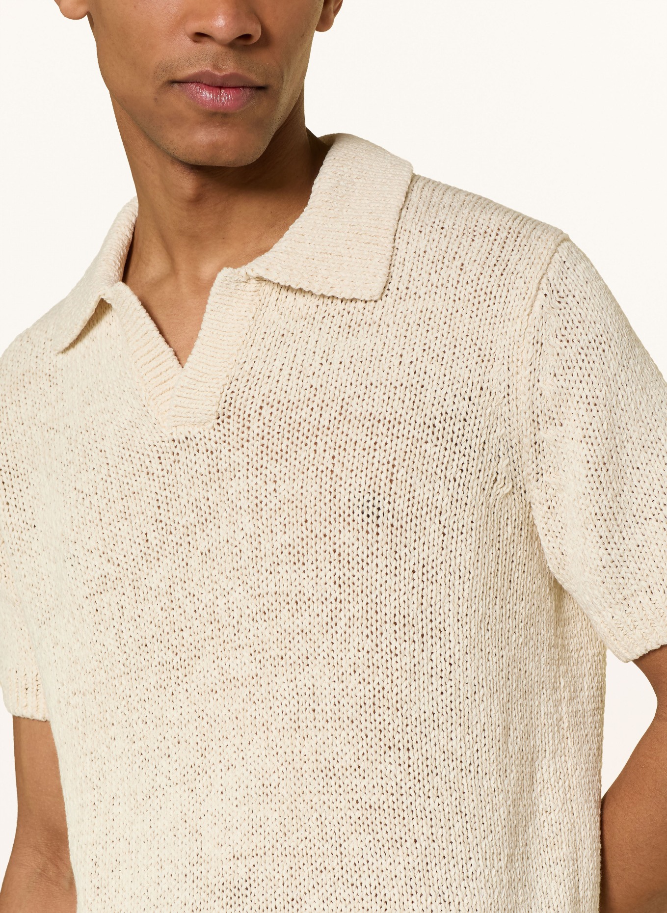 Marc O'Polo Dzianinowa koszulka polo: BEŻOWY