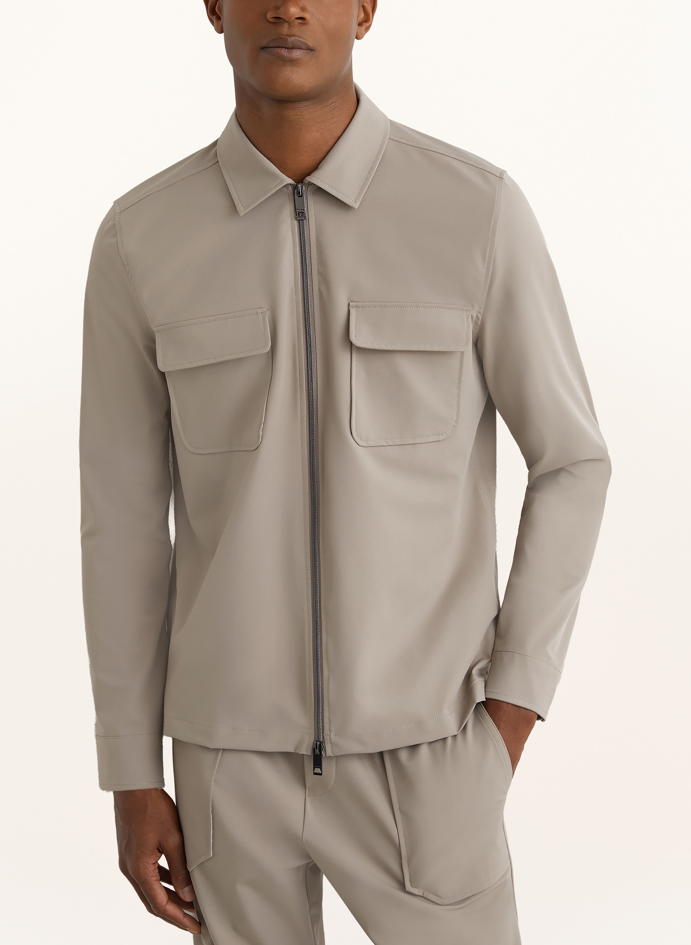 REISS Overshirt ASCEND: TAUPE