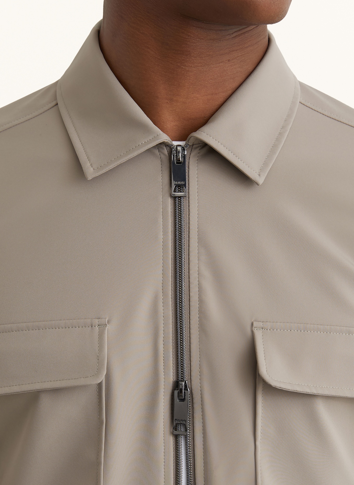REISS Overshirt ASCEND: TAUPE