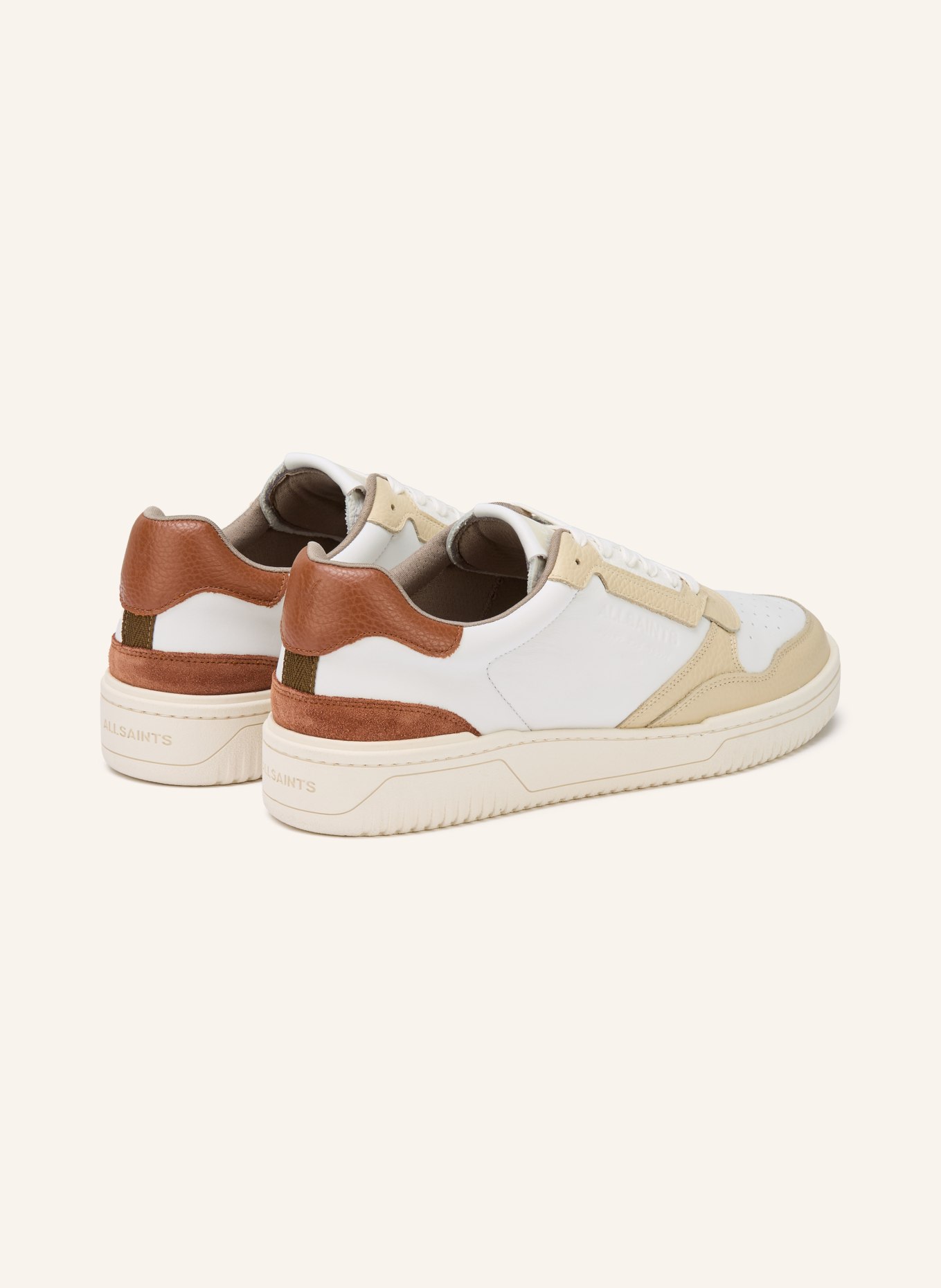 ALLSAINTS Sneaker REGAN: WIT / BRUIN / BEIGE