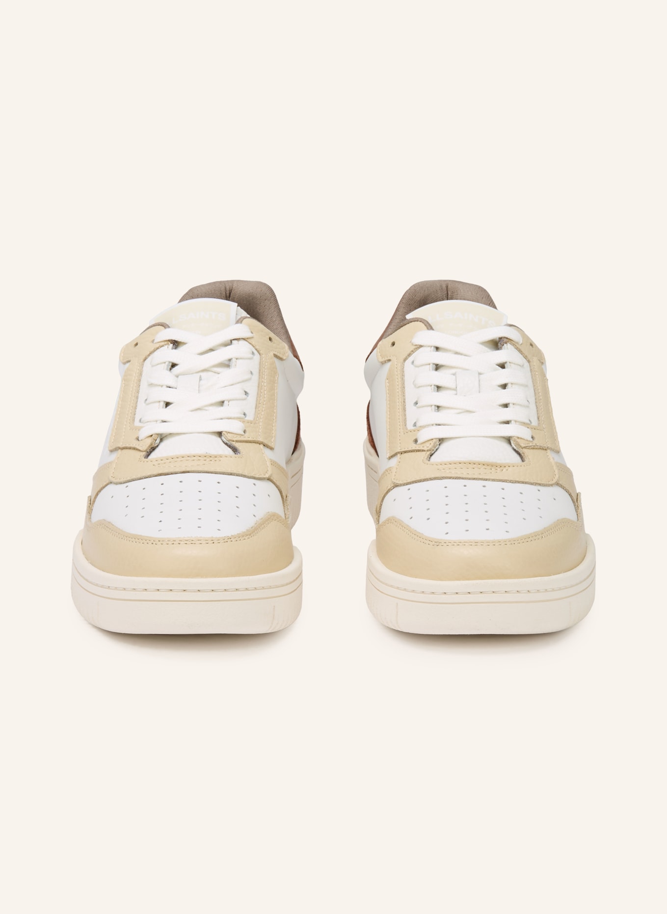 ALLSAINTS Sneaker REGAN: WIT / BRUIN / BEIGE