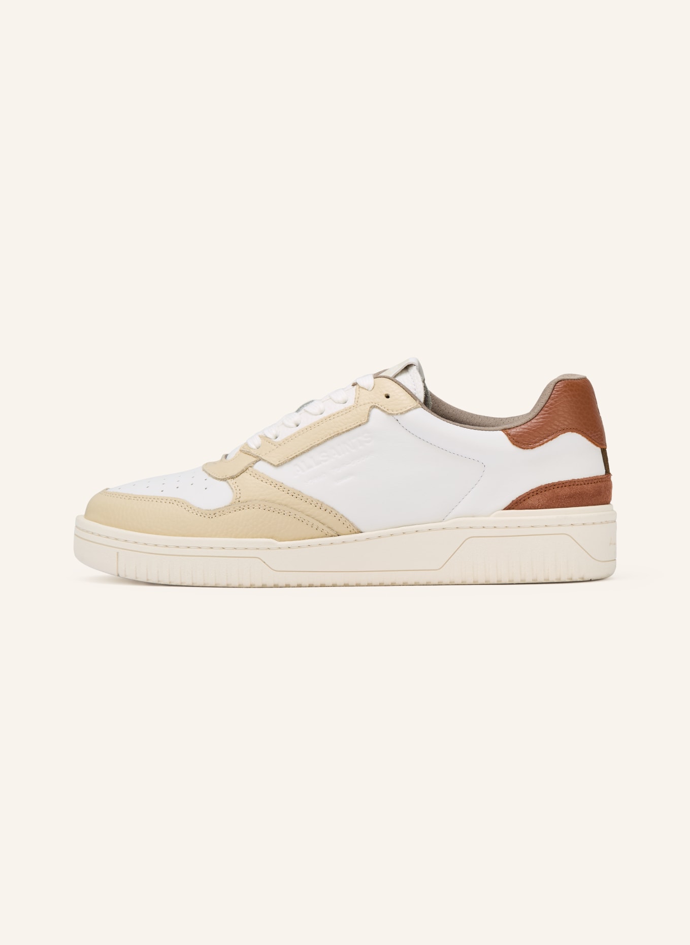 ALLSAINTS Sneaker REGAN: WIT / BRUIN / BEIGE