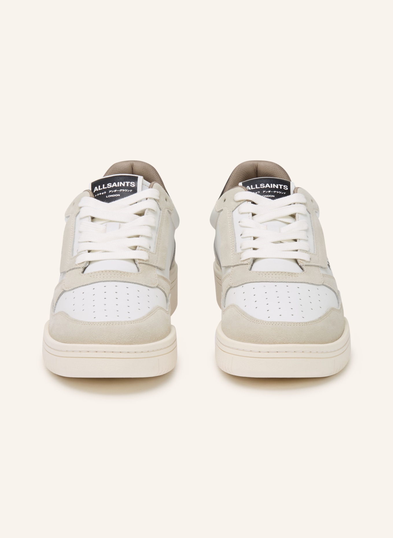 ALLSAINTS REGAN sneaker: WHITE / CREAM / BLACK
