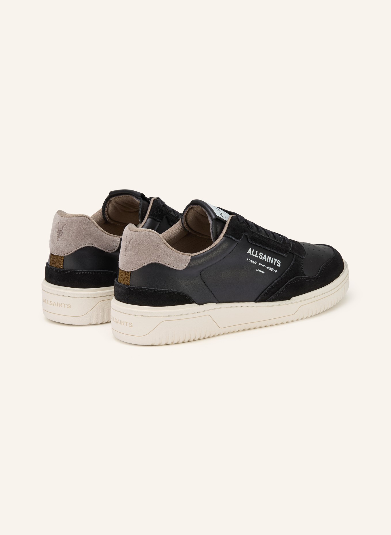 ALLSAINTS REGAN sneaker: BLACK / TAUPE