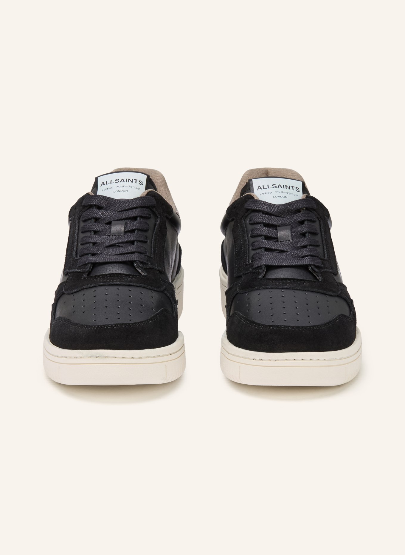 ALLSAINTS REGAN sneaker: BLACK / TAUPE