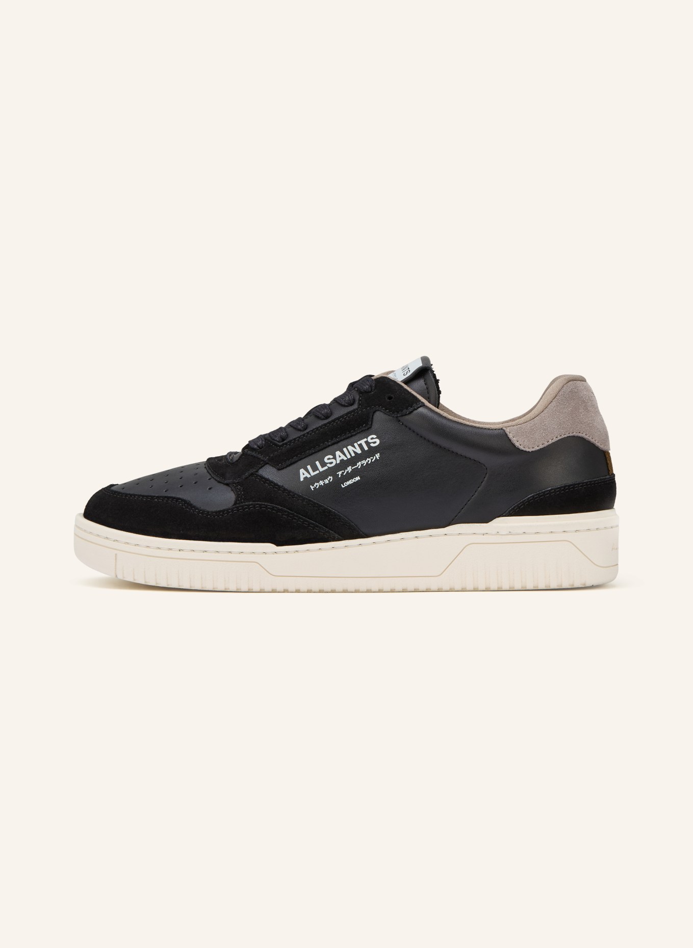 ALLSAINTS REGAN sneaker: BLACK / TAUPE