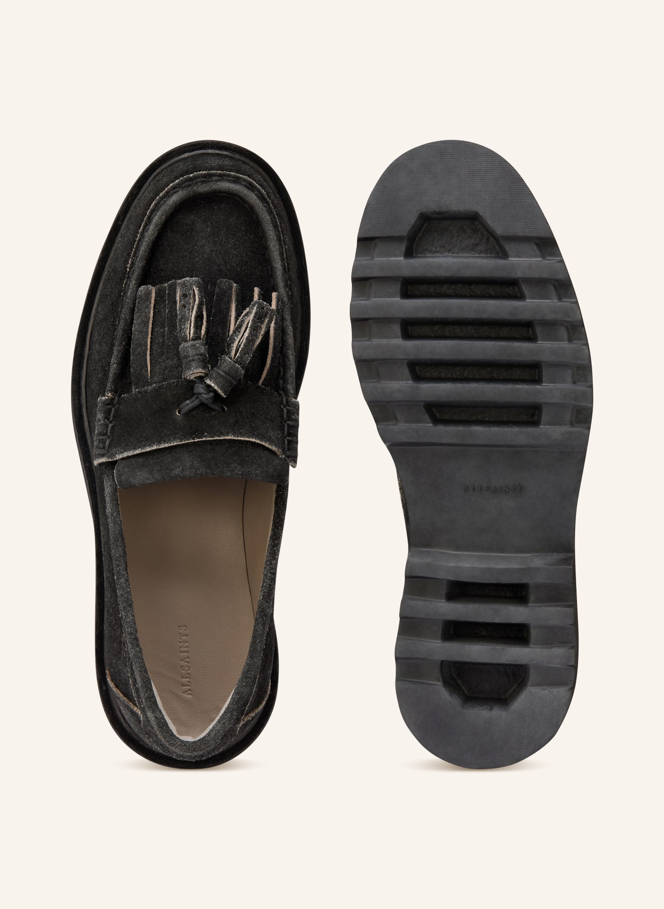 ALLSAINTS Loafer SKIFF: DARK GRAY