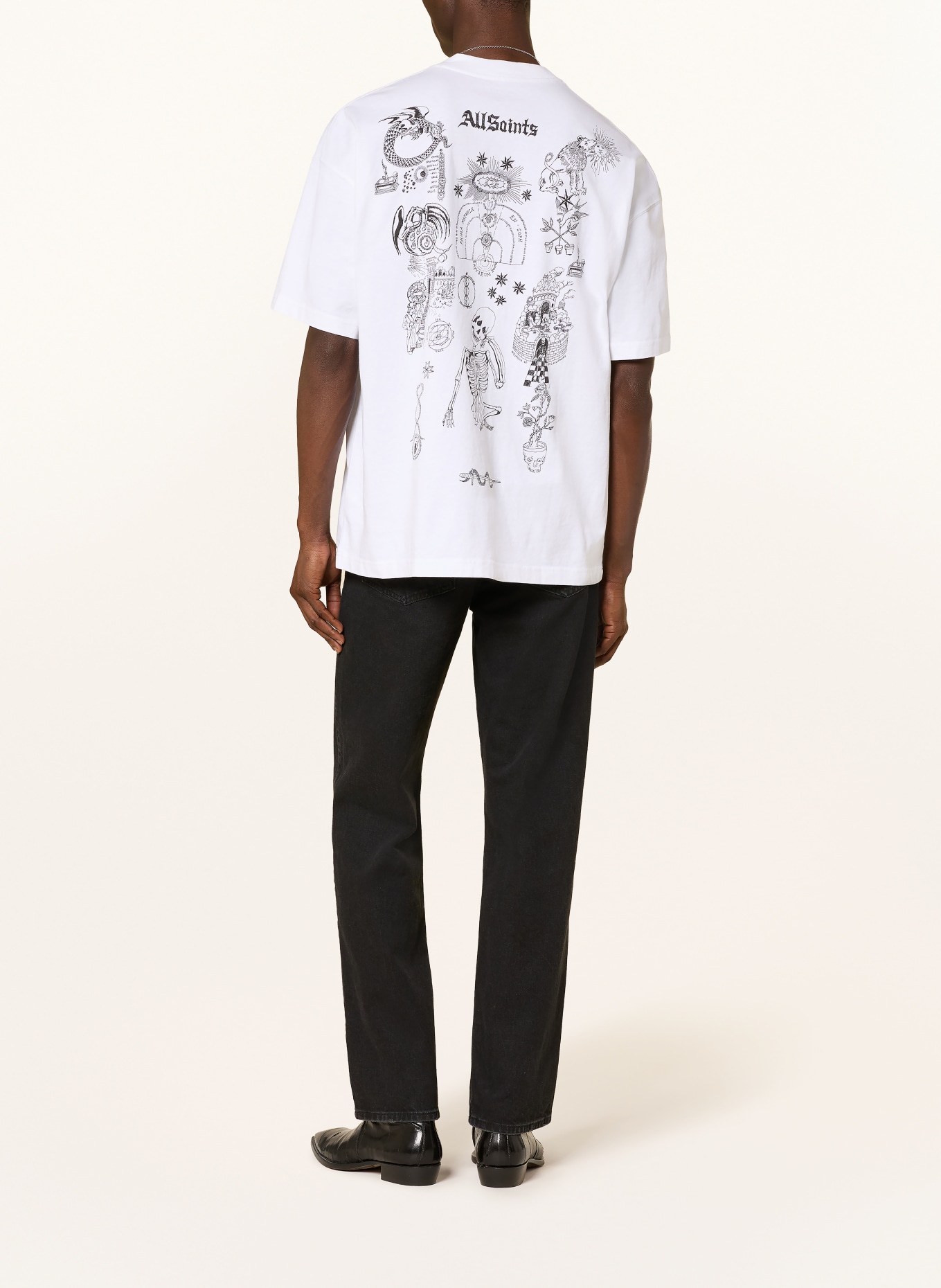 ALLSAINTS TERRA oversized shirt: WHITE