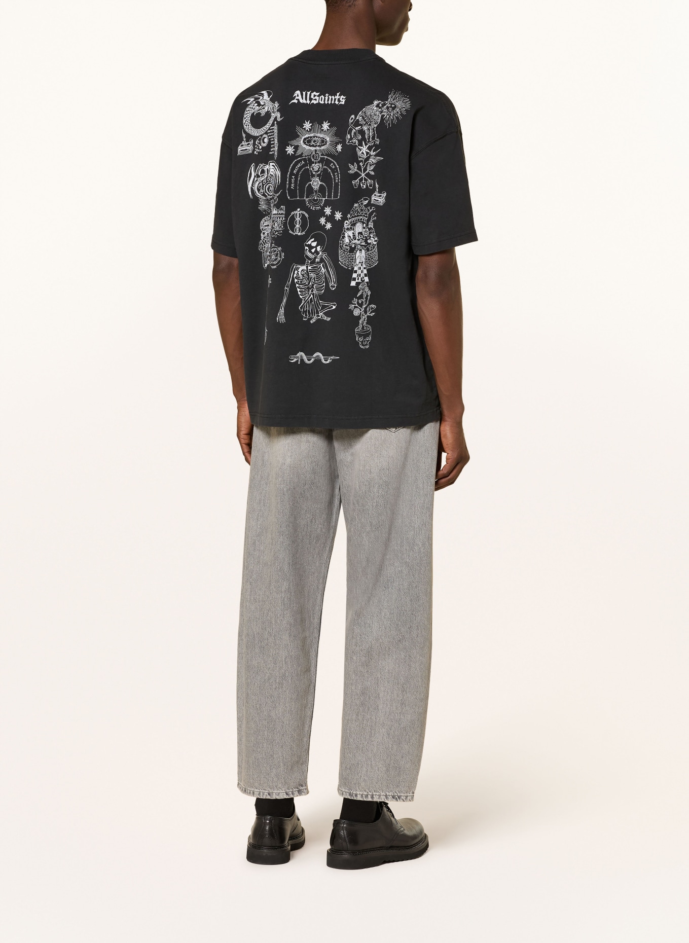 ALLSAINTS TERRA oversized shirt: BLACK