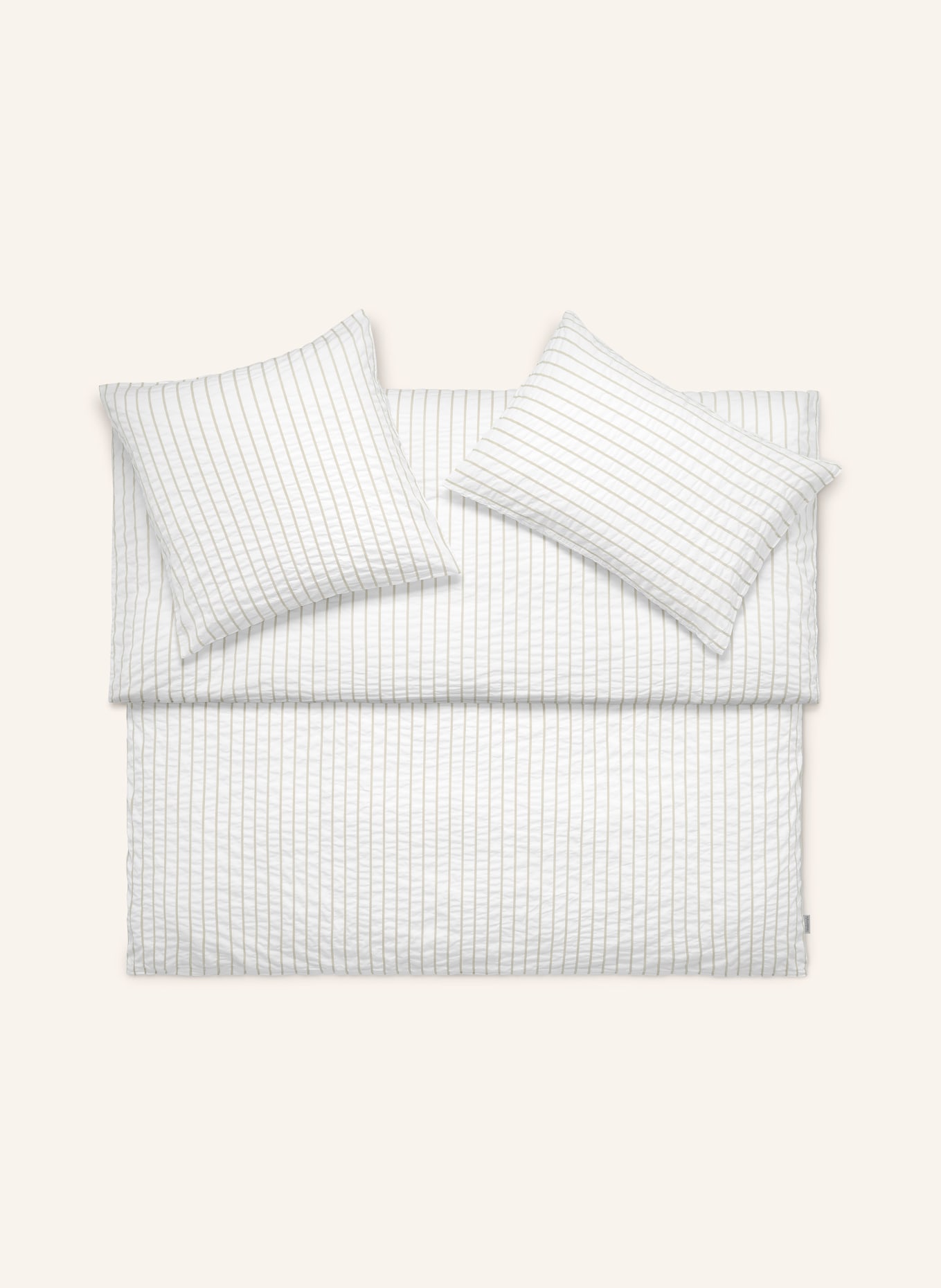 SCHLOSSBERG Bettbezug LENNY: WEISS / BEIGE