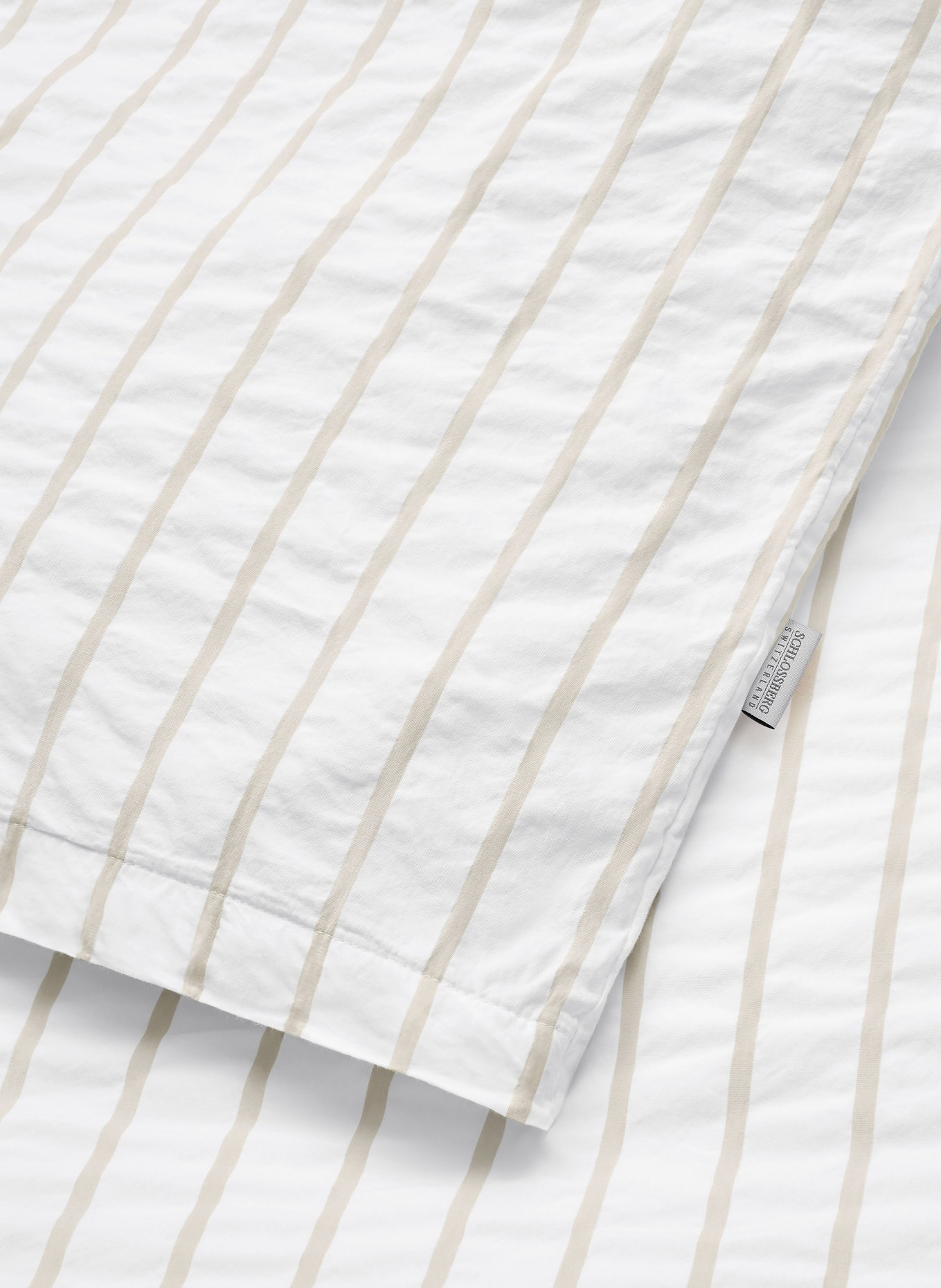 SCHLOSSBERG Bettbezug LENNY: WEISS / BEIGE