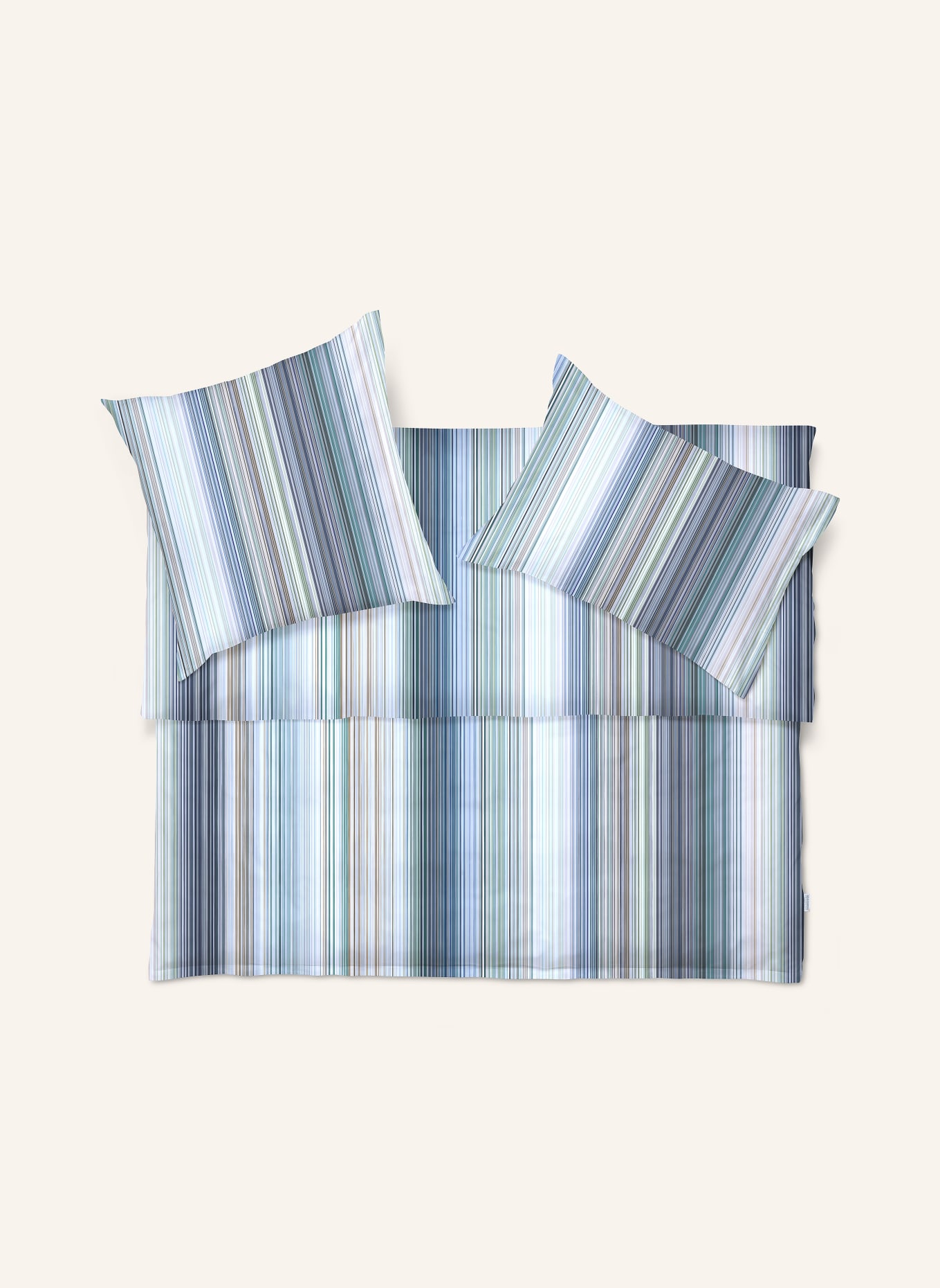 SCHLOSSBERG Bettbezug LORIS: BLAU / BRAUN / GRÜN