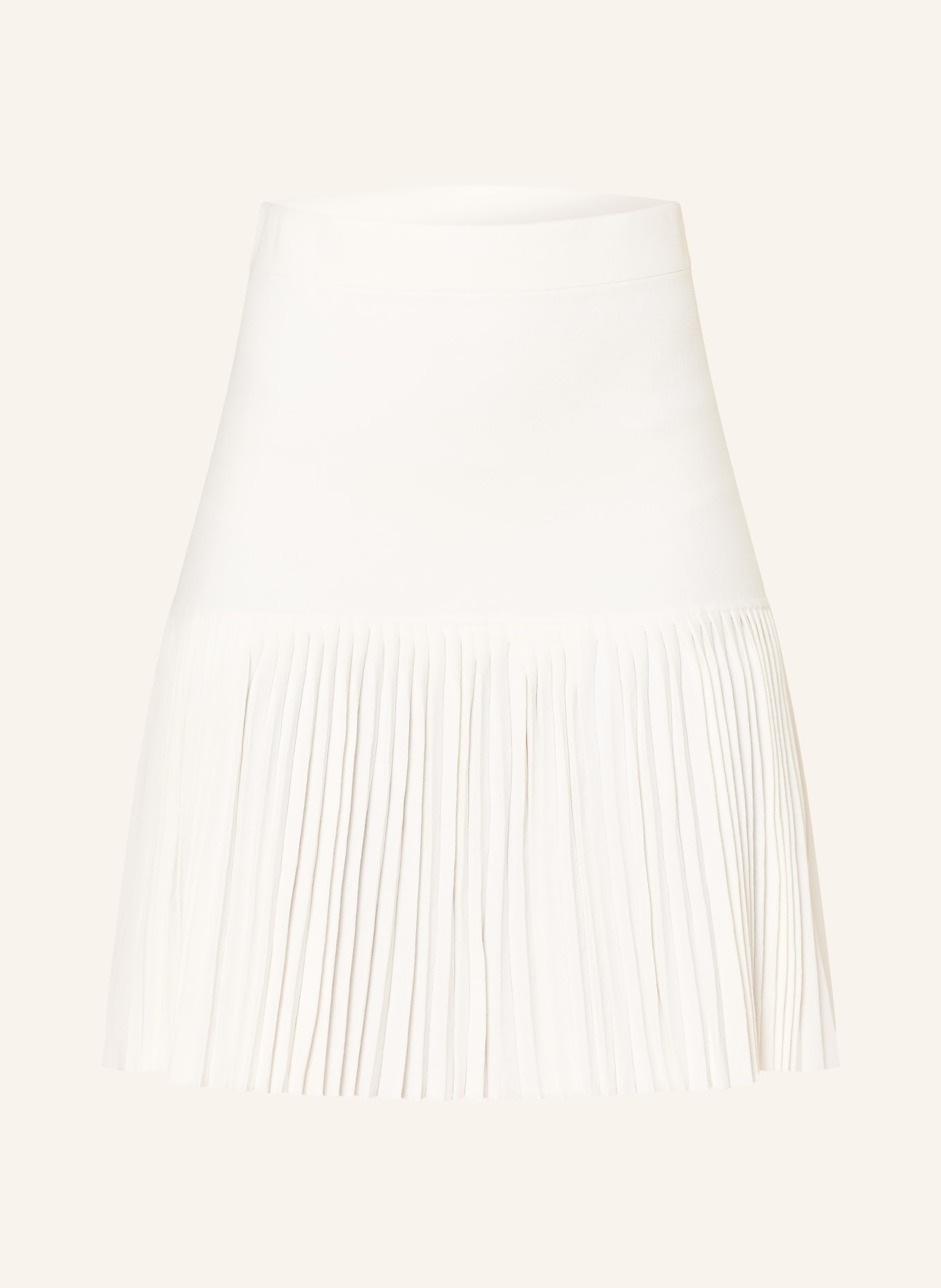 CLAUDIE PIERLOT Strickrock mit Plissees: ECRU