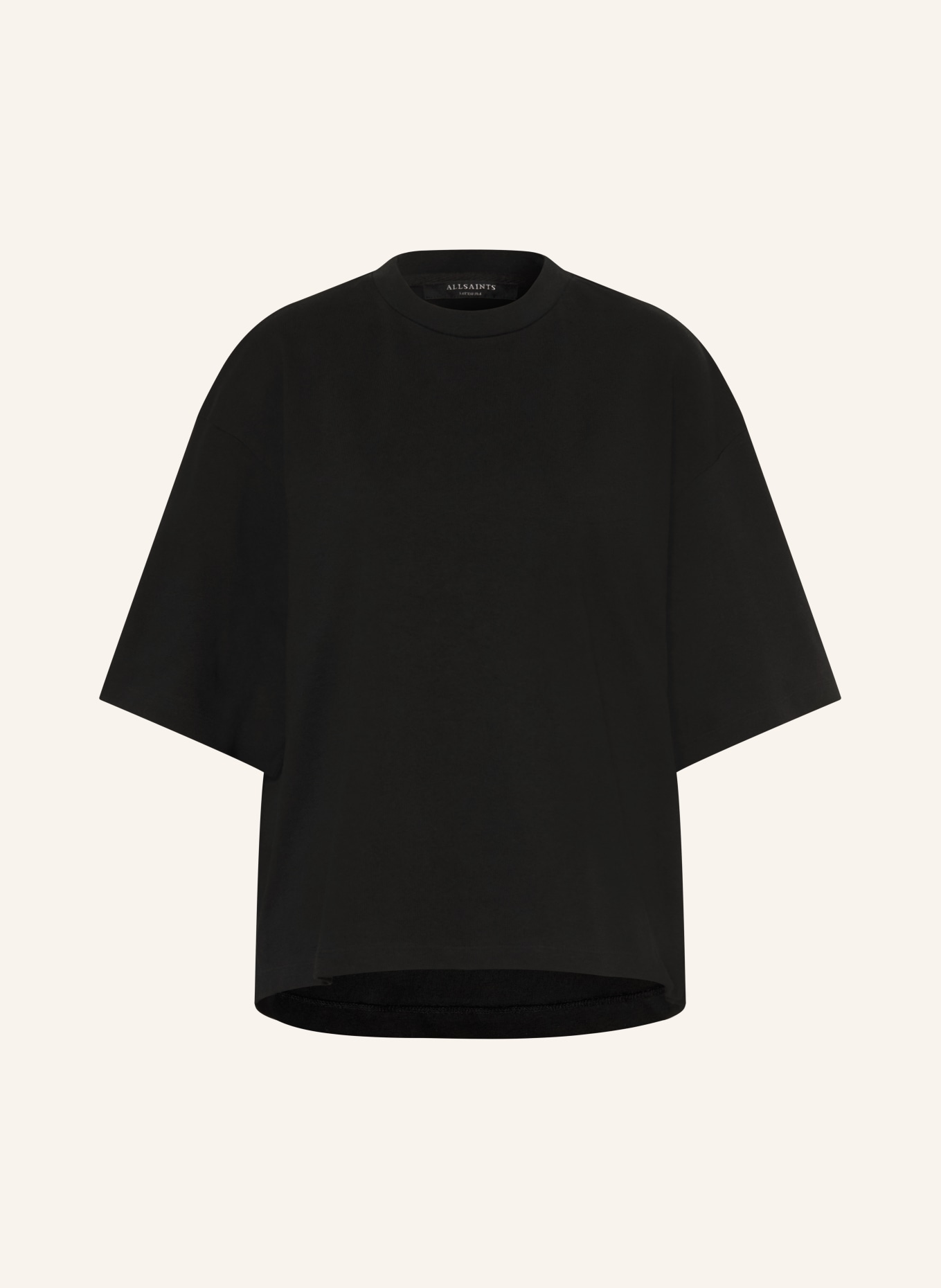 ALLSAINTS Oversized tričko ESME AMELIE s krajkou: ČERNÁ