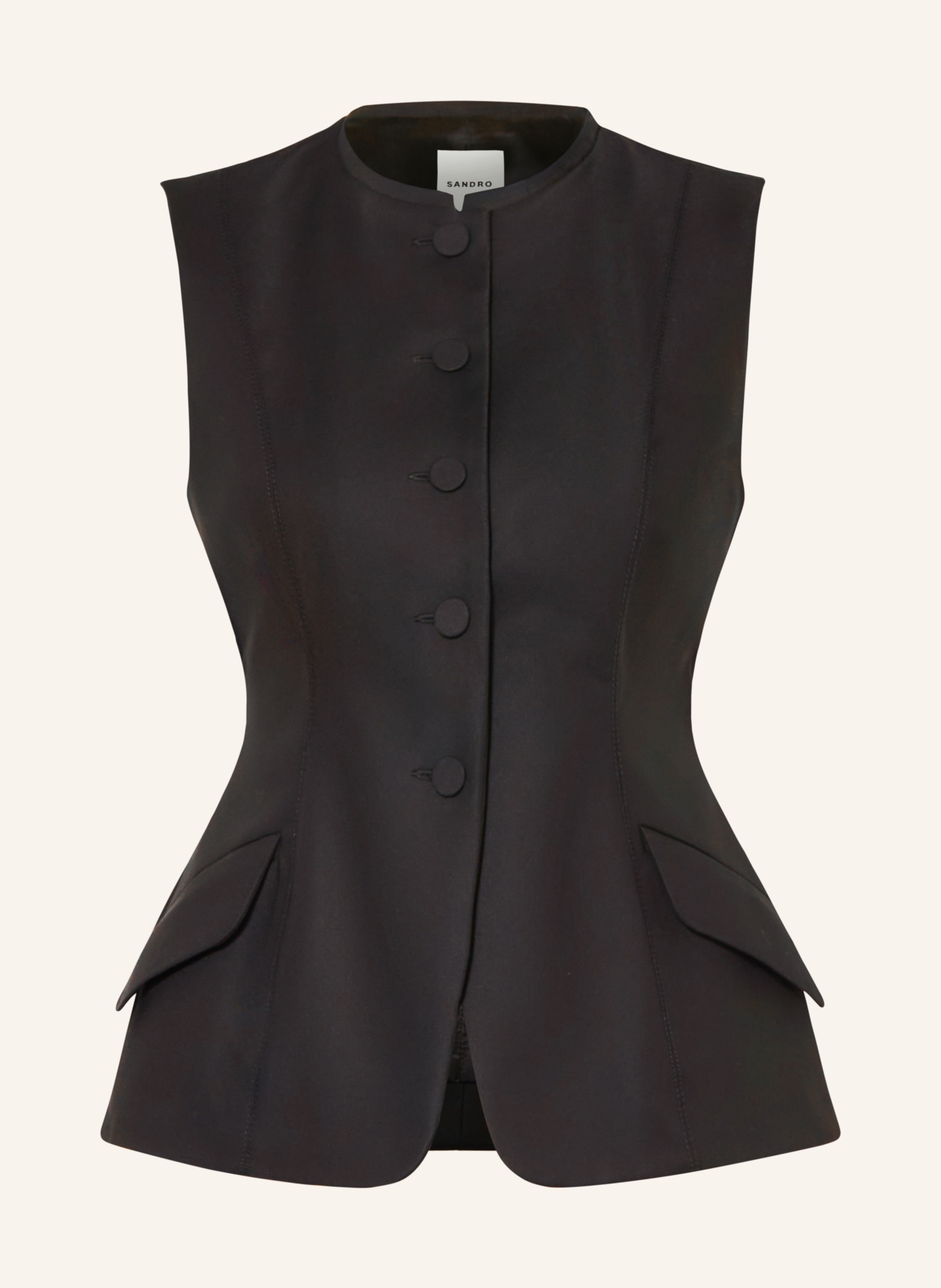 SANDRO Blazerweste: SCHWARZ