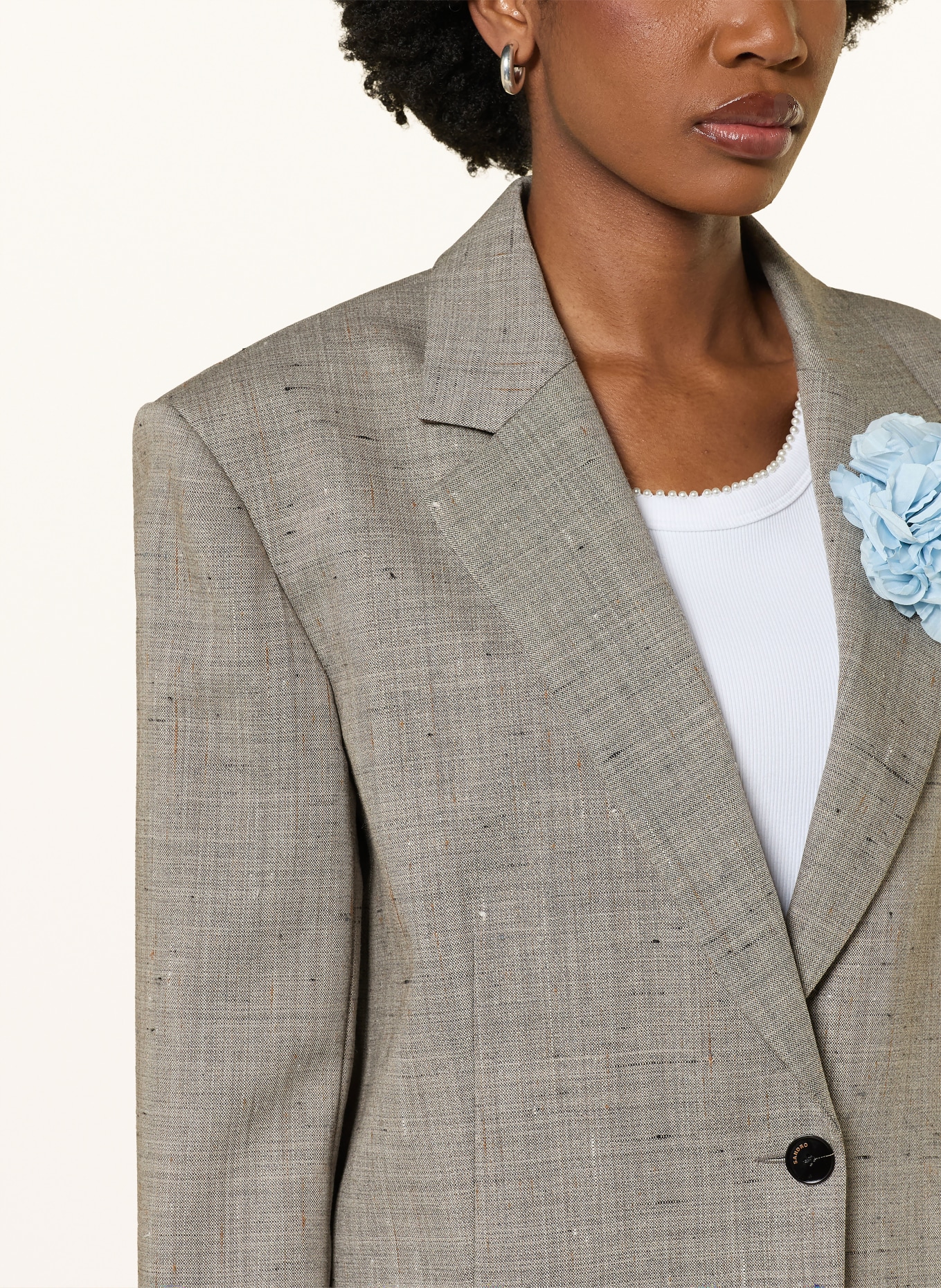 SANDRO Longblazer: GRAU / BEIGE