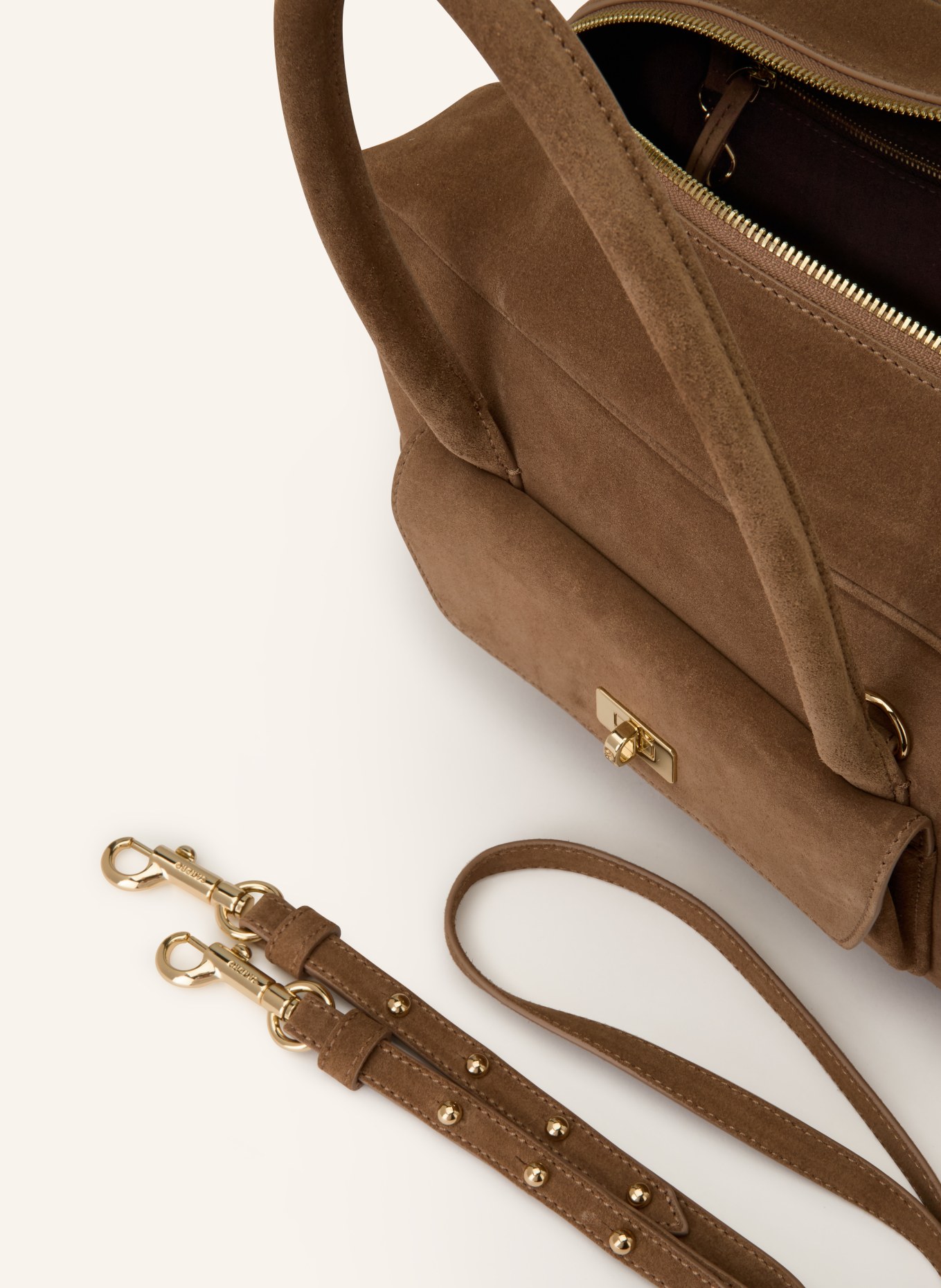 SANDRO Handtasche: CAMEL / GOLD
