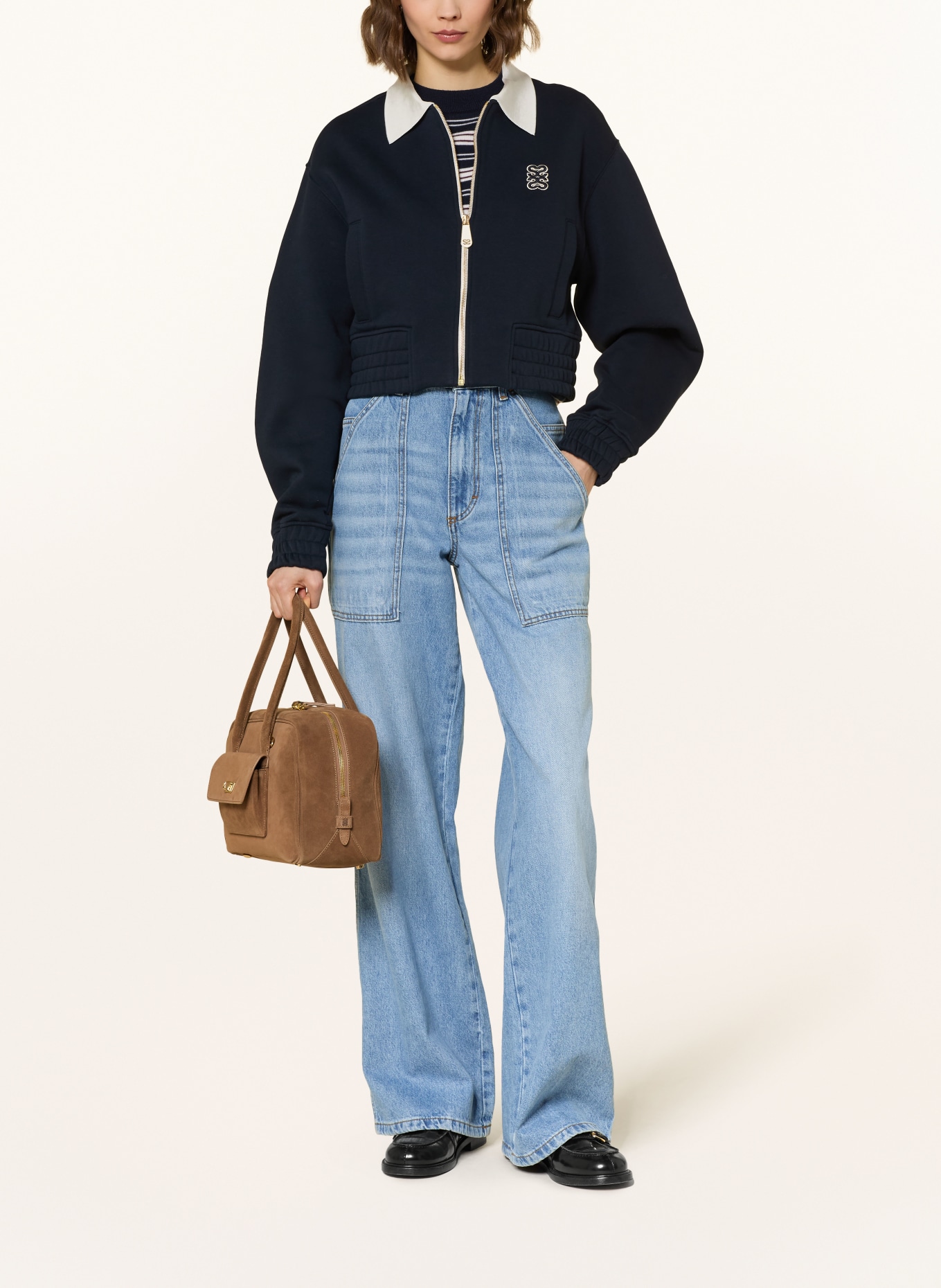 SANDRO Handtasche: CAMEL / GOLD