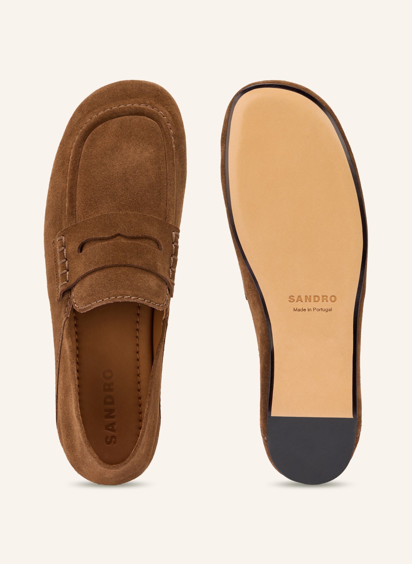 SANDRO Penny-Loafer: BRAUN