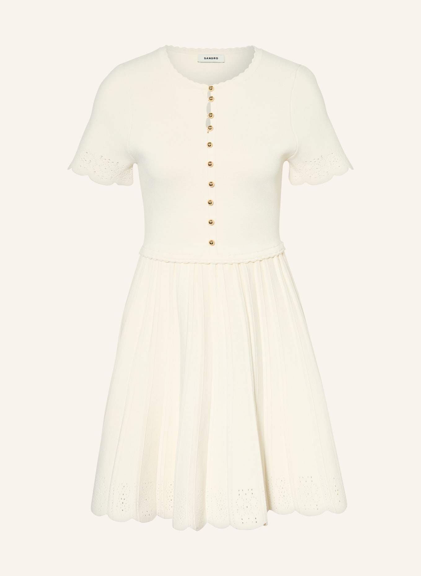 SANDRO Kleid: ECRU