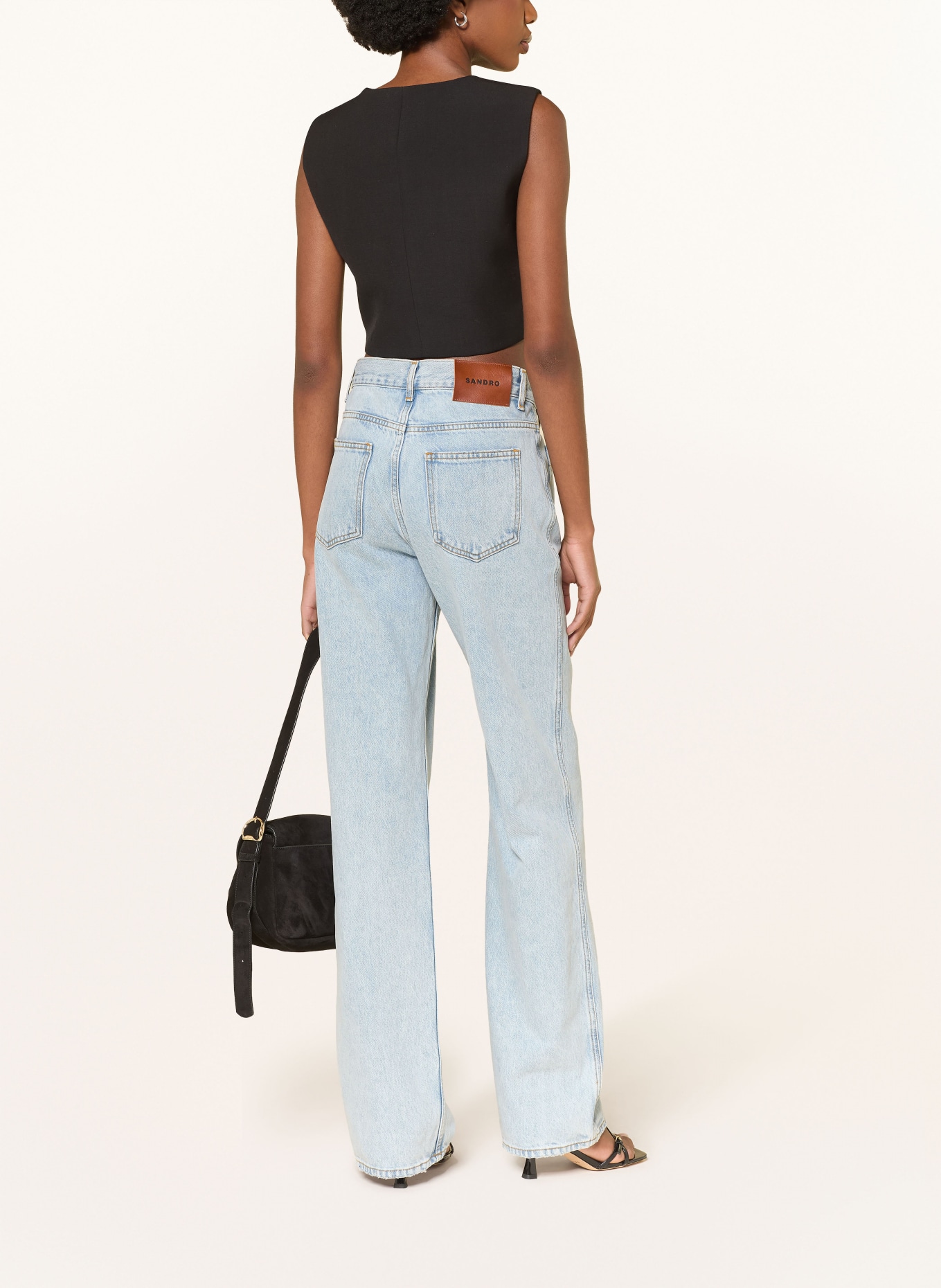 SANDRO Straight Jeans: J002 LIGHT BLUE JEAN