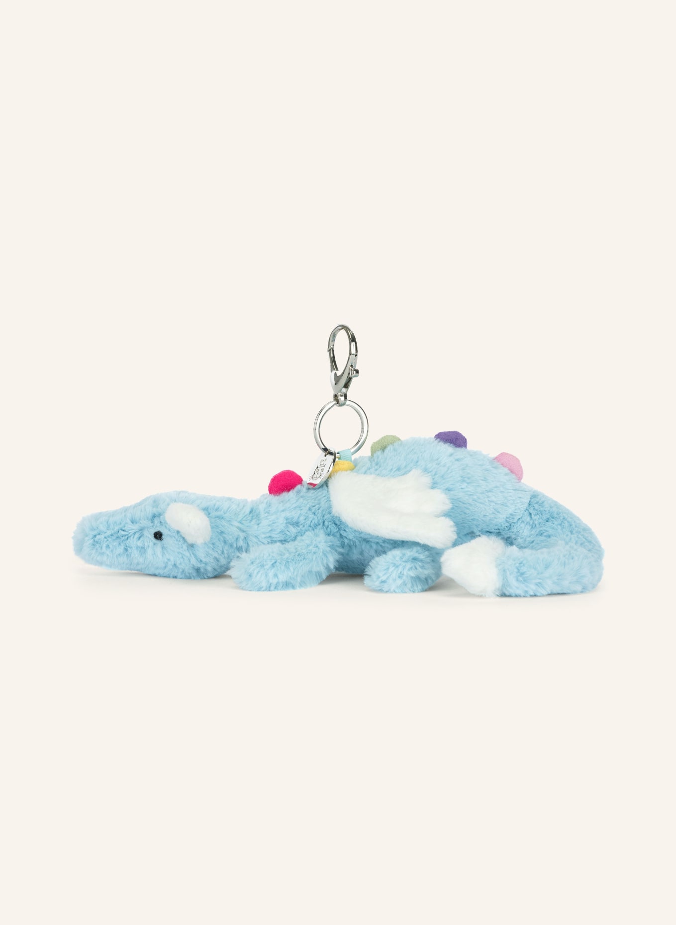 Jellycat Keyring and bag charm SKY DRAGON: LIGHT BLUE / WHITE