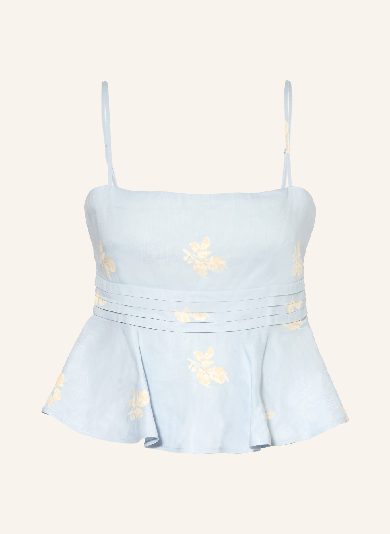 CLAUDIE PIERLOT Top: HELLBLAU / BEIGE
