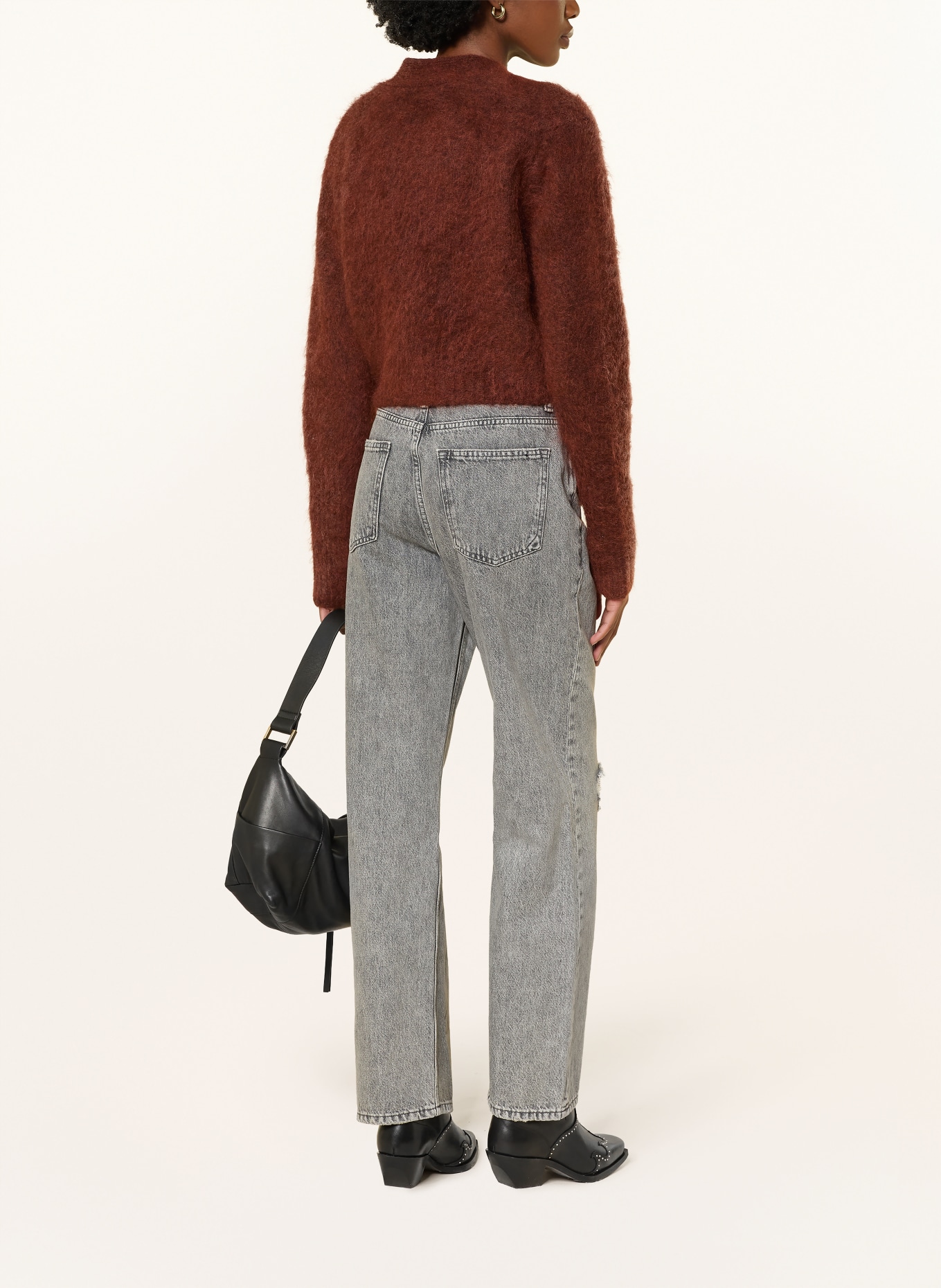 ALLSAINTS Rovné džíny BROOKLYN: 5746 DESTROY GREY