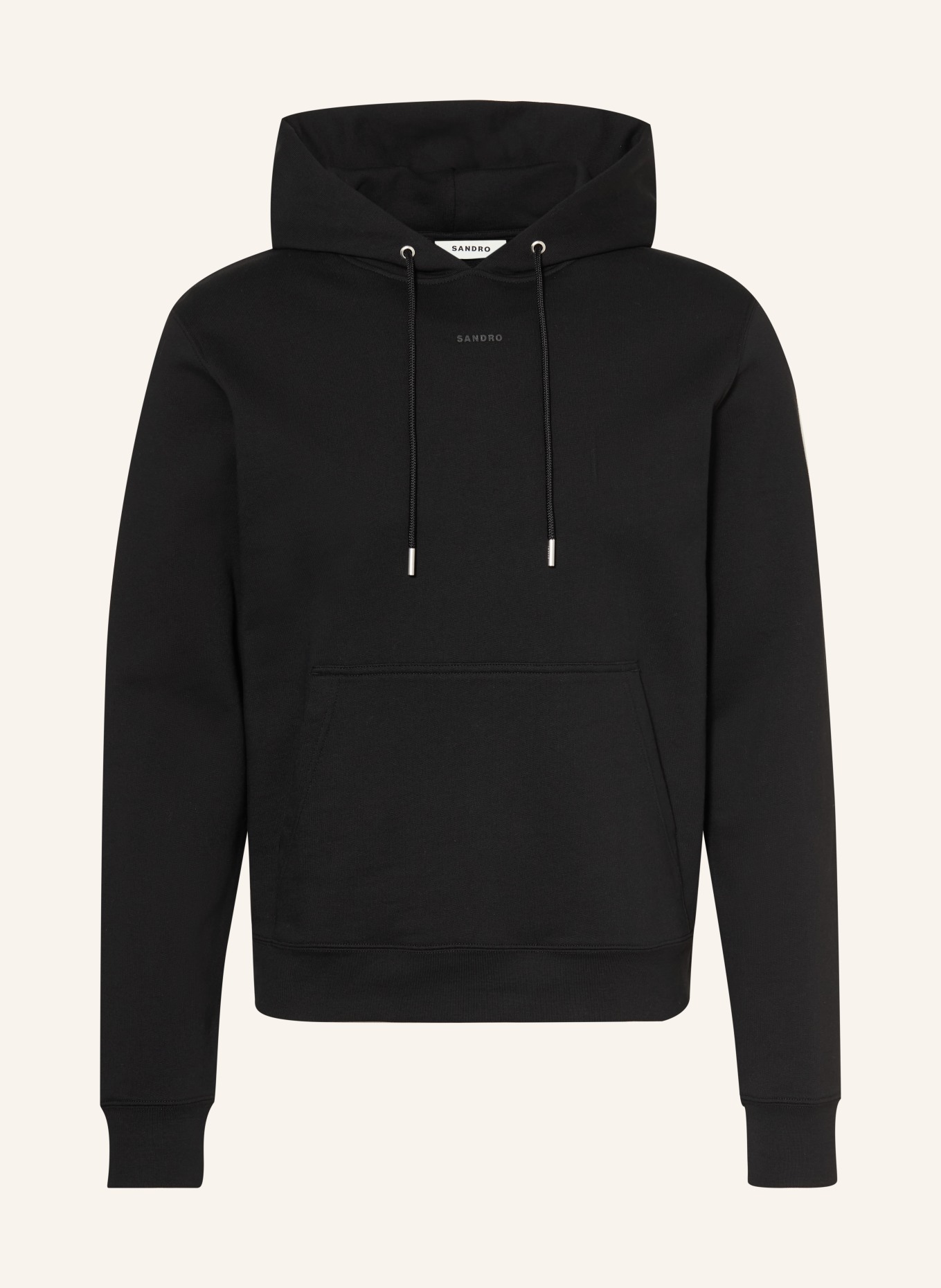 SANDRO Hoodie: SCHWARZ