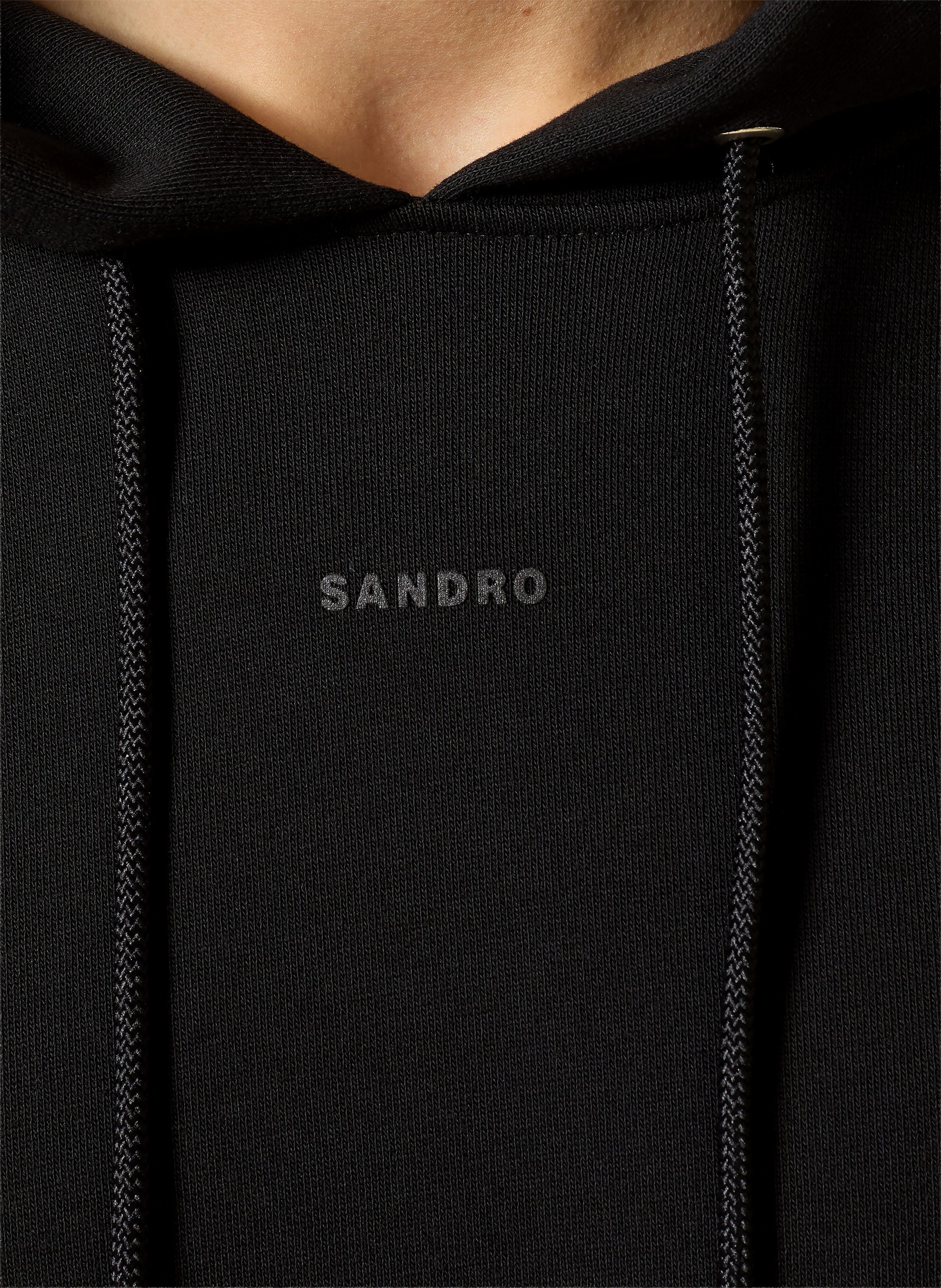 SANDRO Hoodie: SCHWARZ