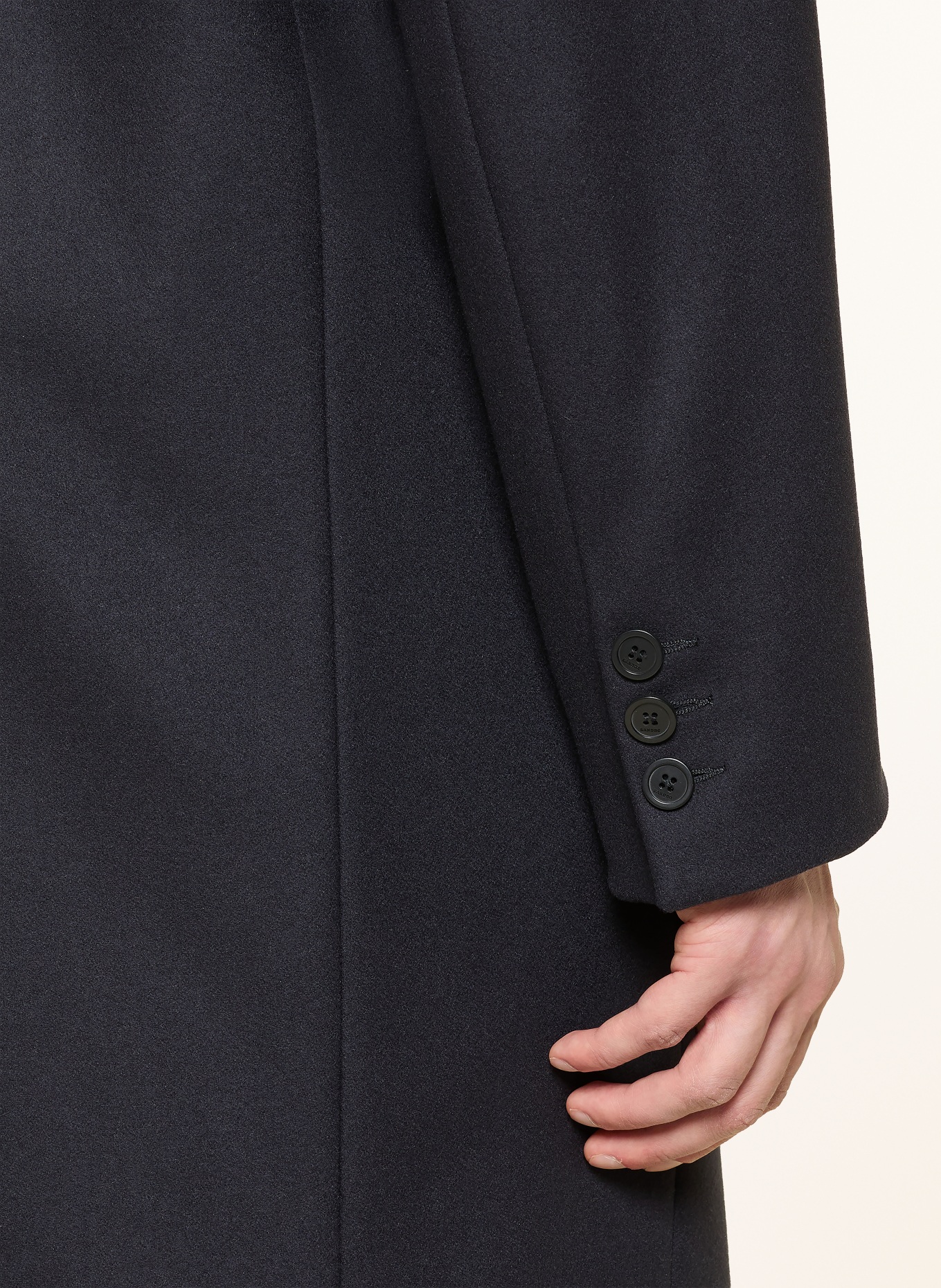 SANDRO płaszcz wełniany: GRANATOWY