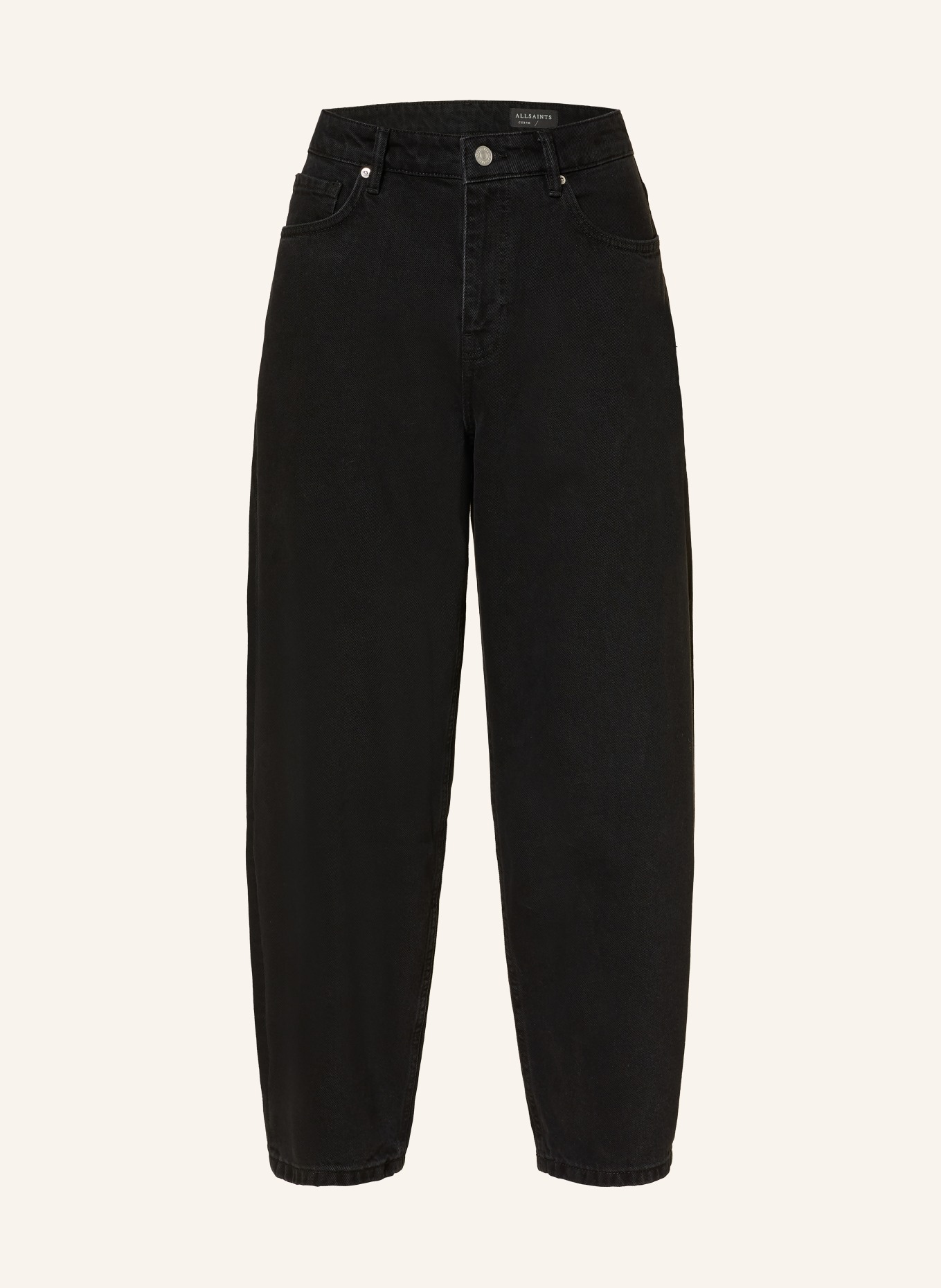 ALLSAINTS Barrel Fit Jeans: 162 Washed Black