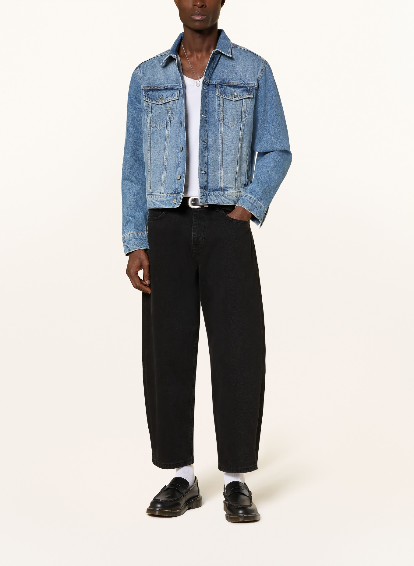 ALLSAINTS Barrel Fit Jeans: 162 Washed Black