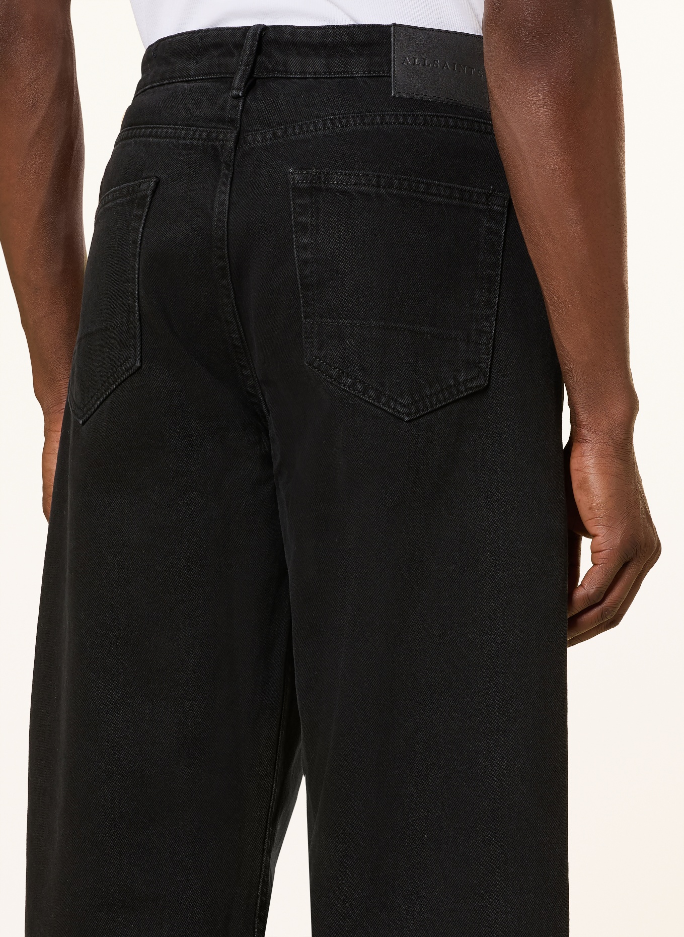 ALLSAINTS Barrel Fit Jeans: 162 Washed Black