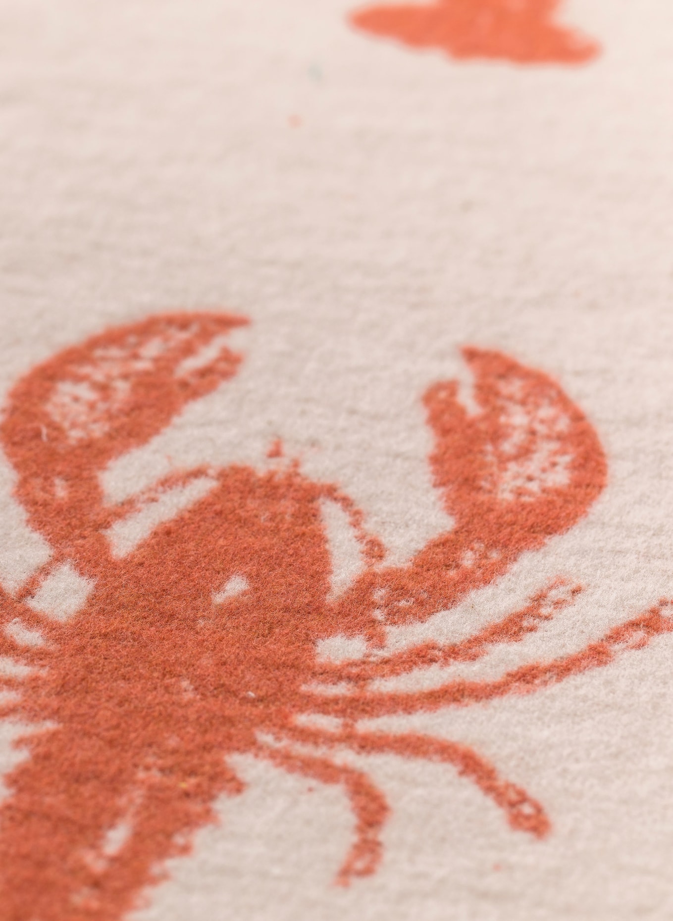 David Fussenegger Plaid SILVRETTA: KREMOWY / CZERWONY