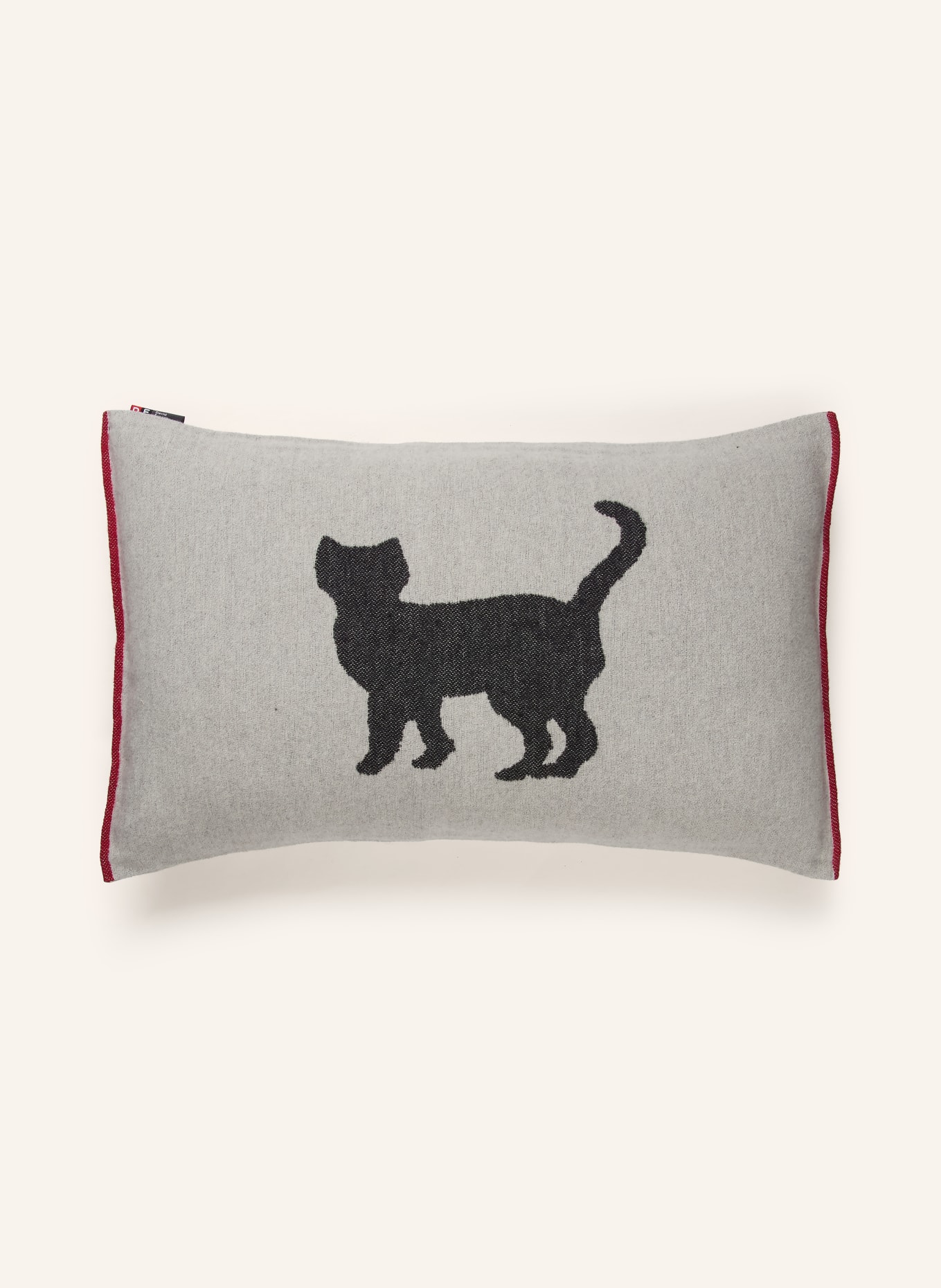 David Fussenegger Decorative pillowcase NOVA: LIGHT GRAY / DARK GRAY / RED