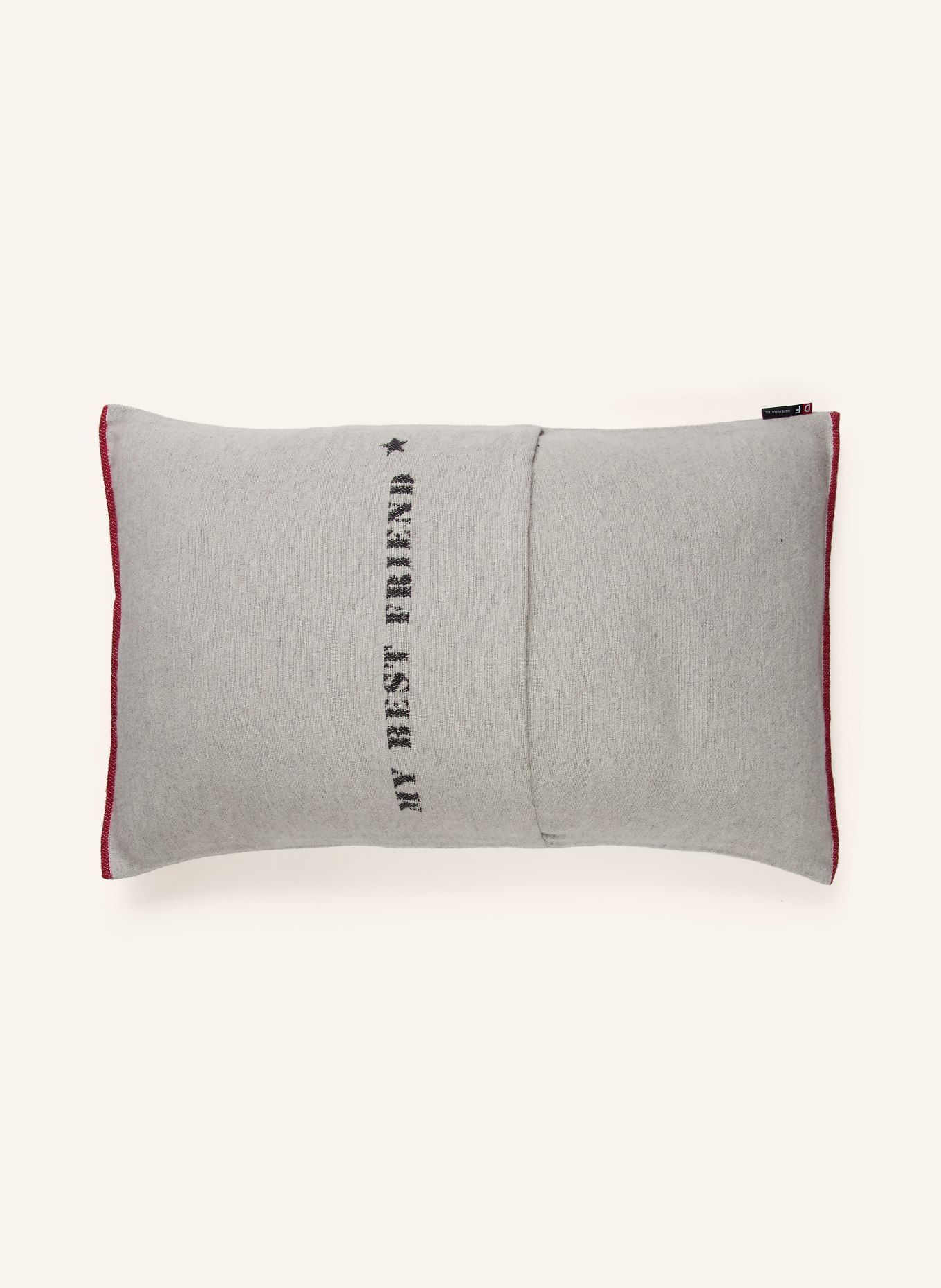 David Fussenegger Decorative pillowcase NOVA: LIGHT GRAY / DARK GRAY / RED