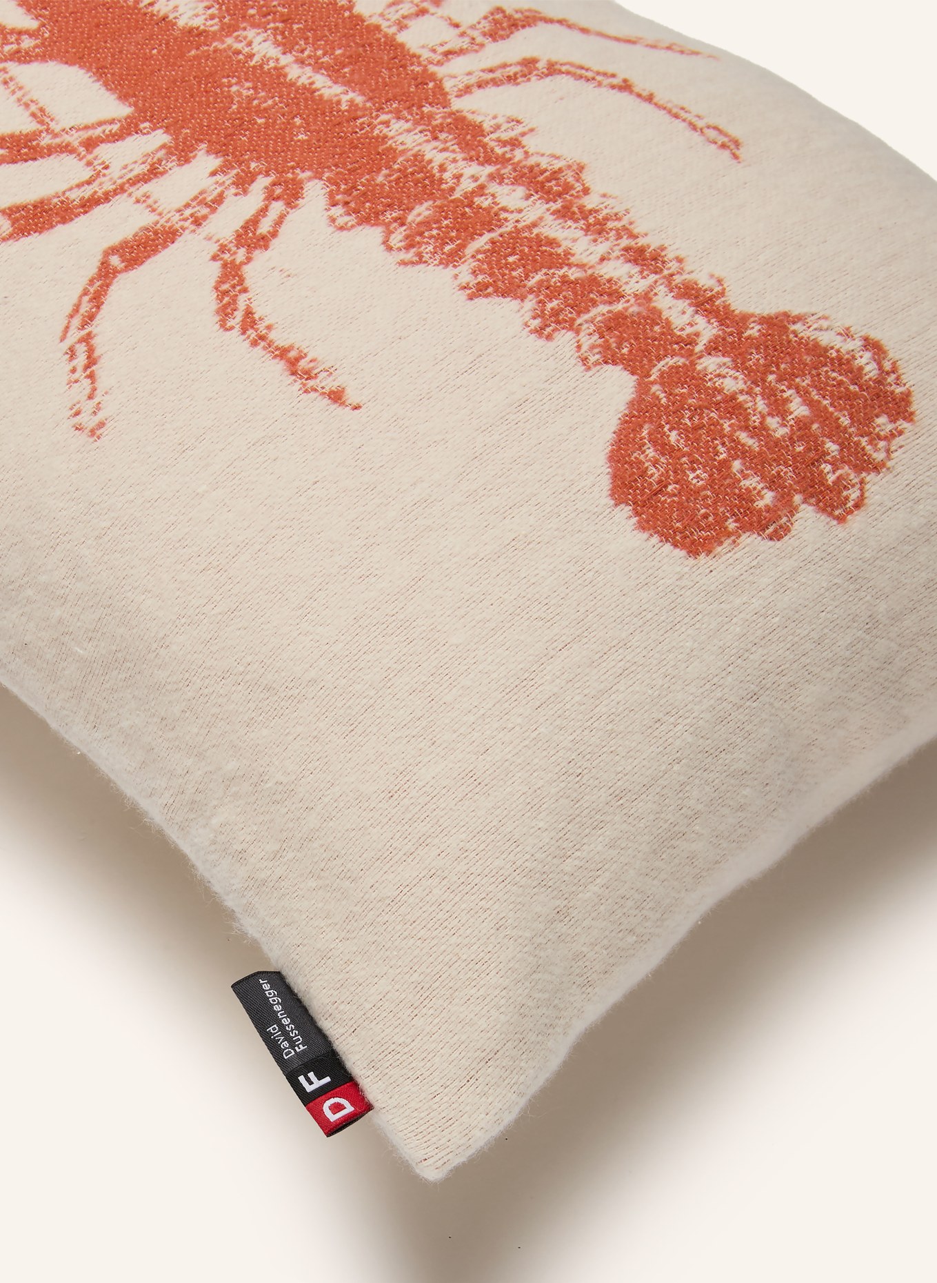 David Fussenegger Decorative pillowcase NOVA: CREAM / DARK ORANGE