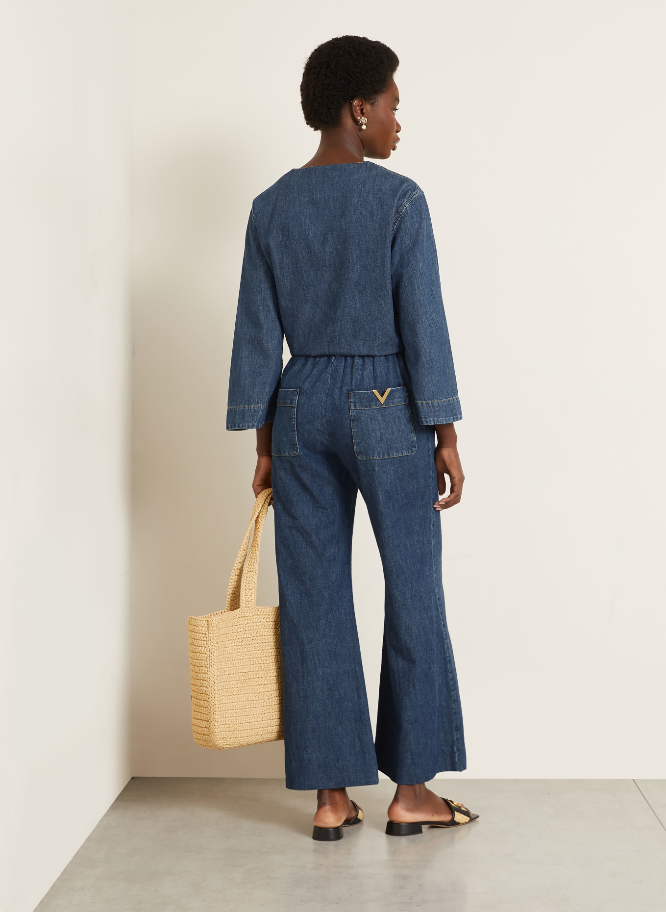 VALENTINO Jeans SOLID im Jogging-Stil: 558 MEDIUM BLUE DENIM