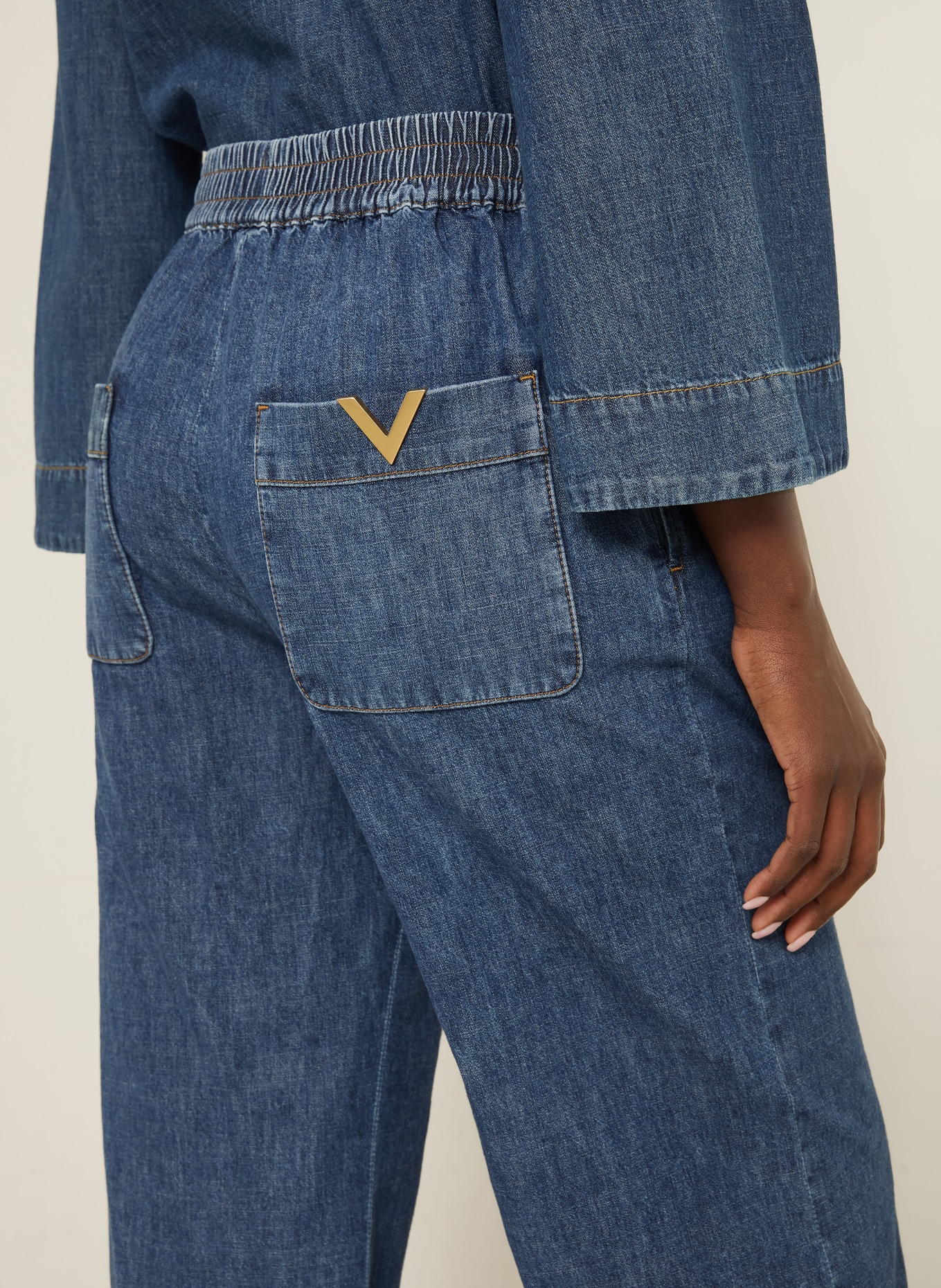 VALENTINO Jeans SOLID im Jogging-Stil: 558 MEDIUM BLUE DENIM